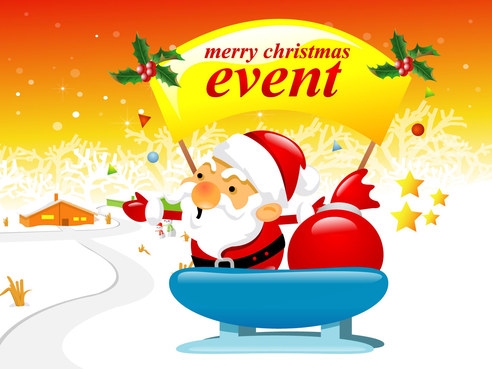 Vector Christmas wallpapers (1) #3 - 1600x1200