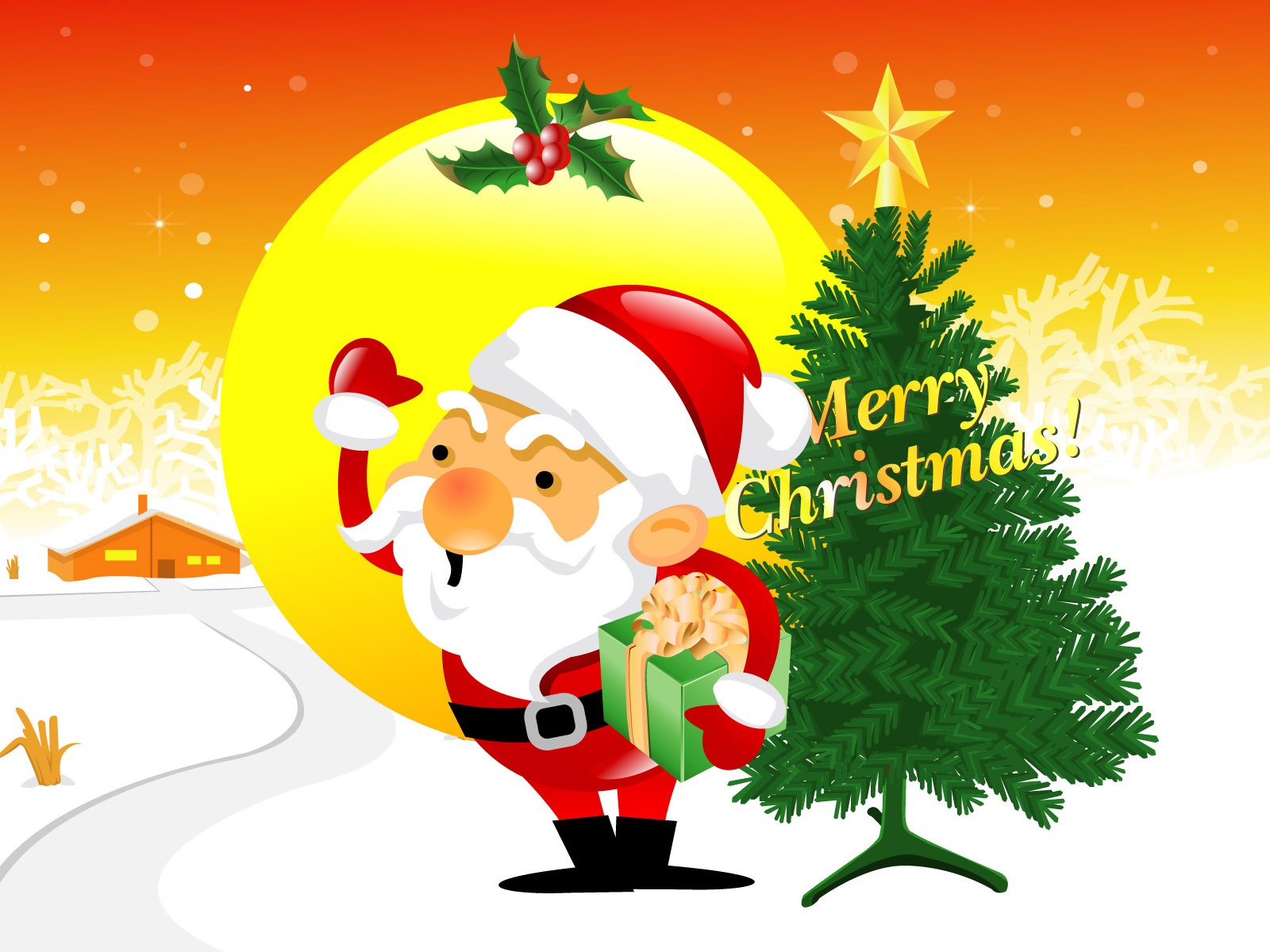 Vector Christmas wallpapers (1) #10 - 1600x1200