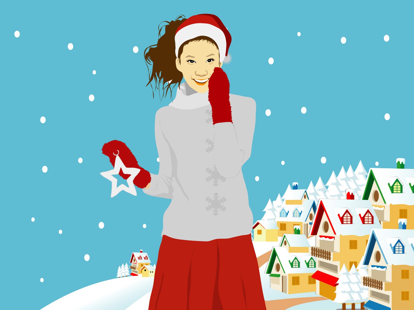 Vector Christmas wallpapers (1) #18 - 1600x1200