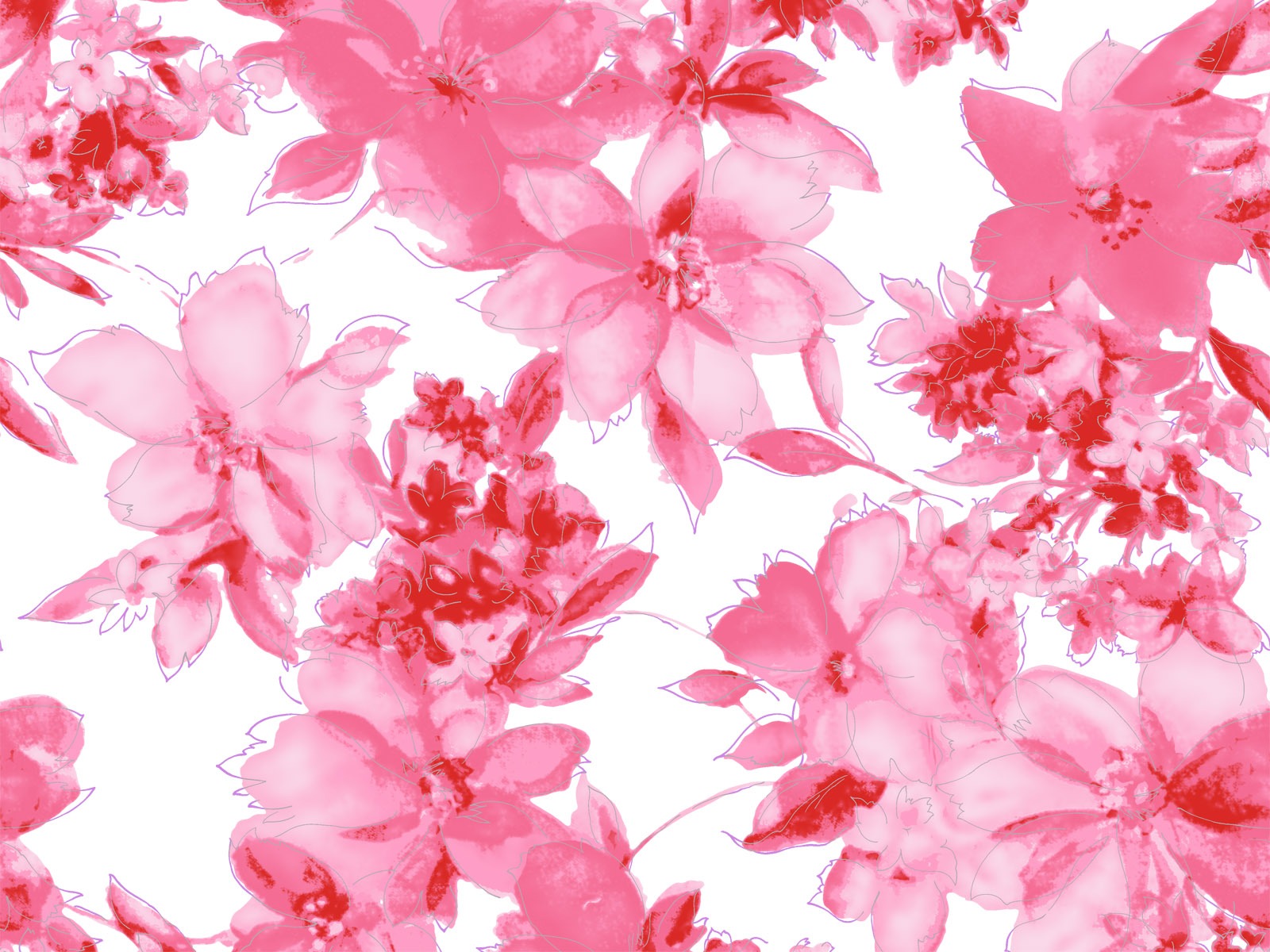 합성 꽃 배경 화면 (1) #9 - 1600x1200