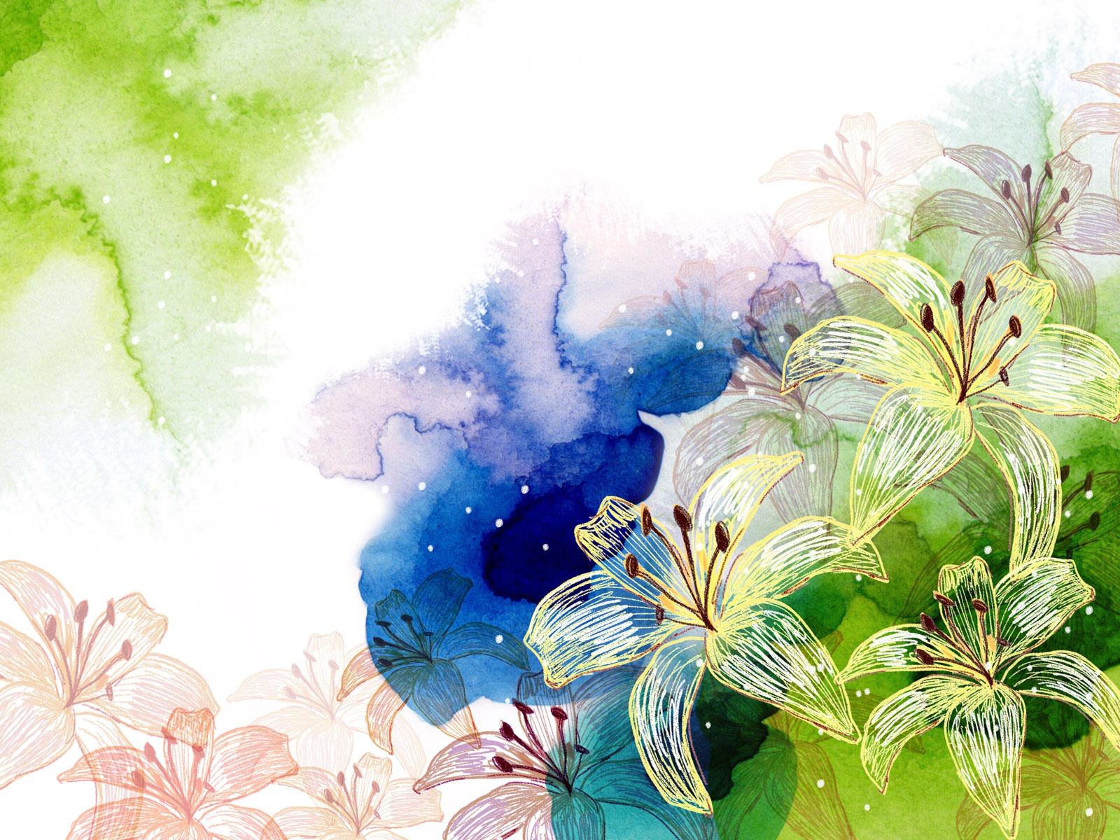 合成花卉 壁紙(二) #1 - 1600x1200