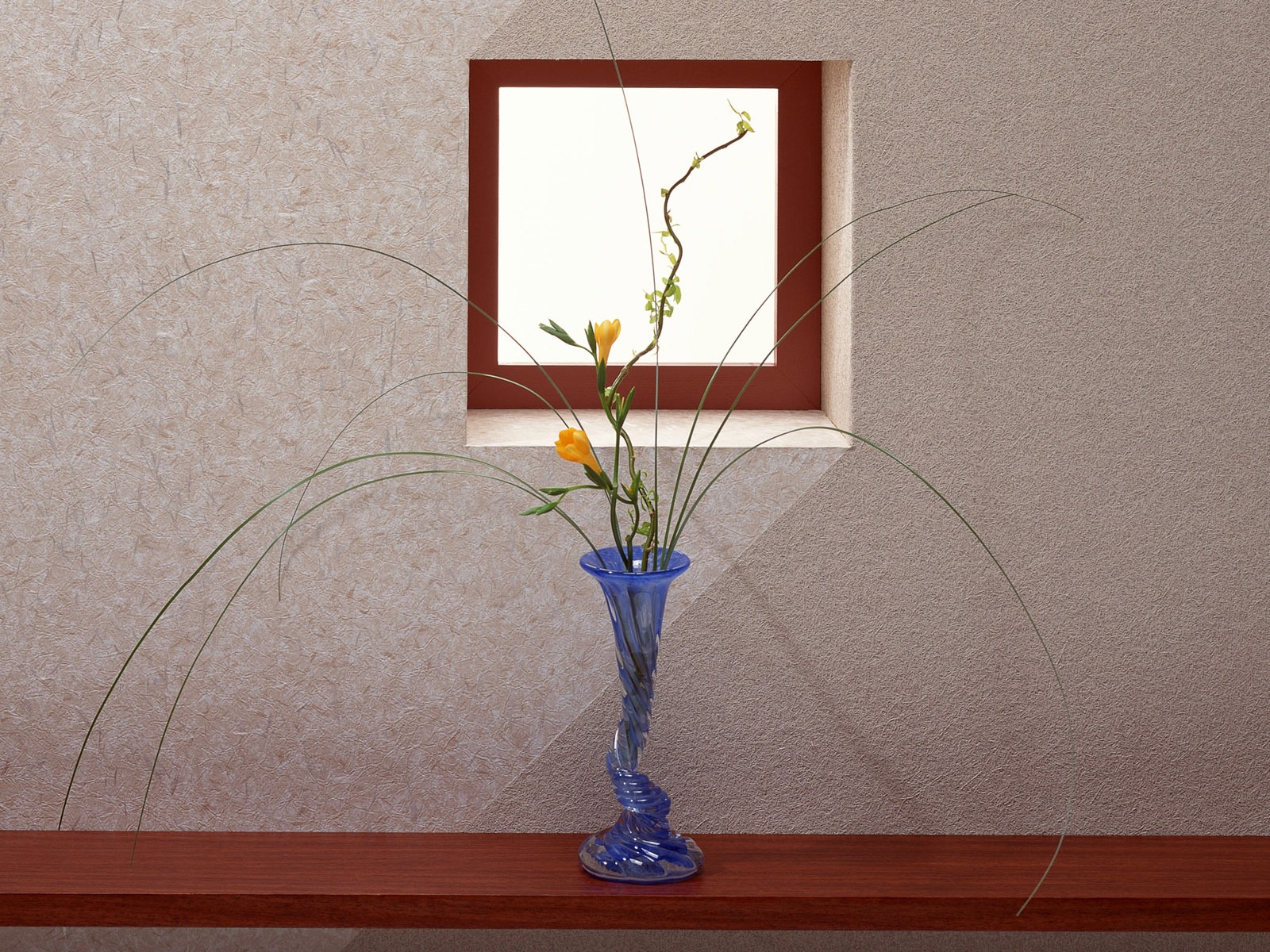 실내 꽃 벽지 (6) #15 - 1600x1200