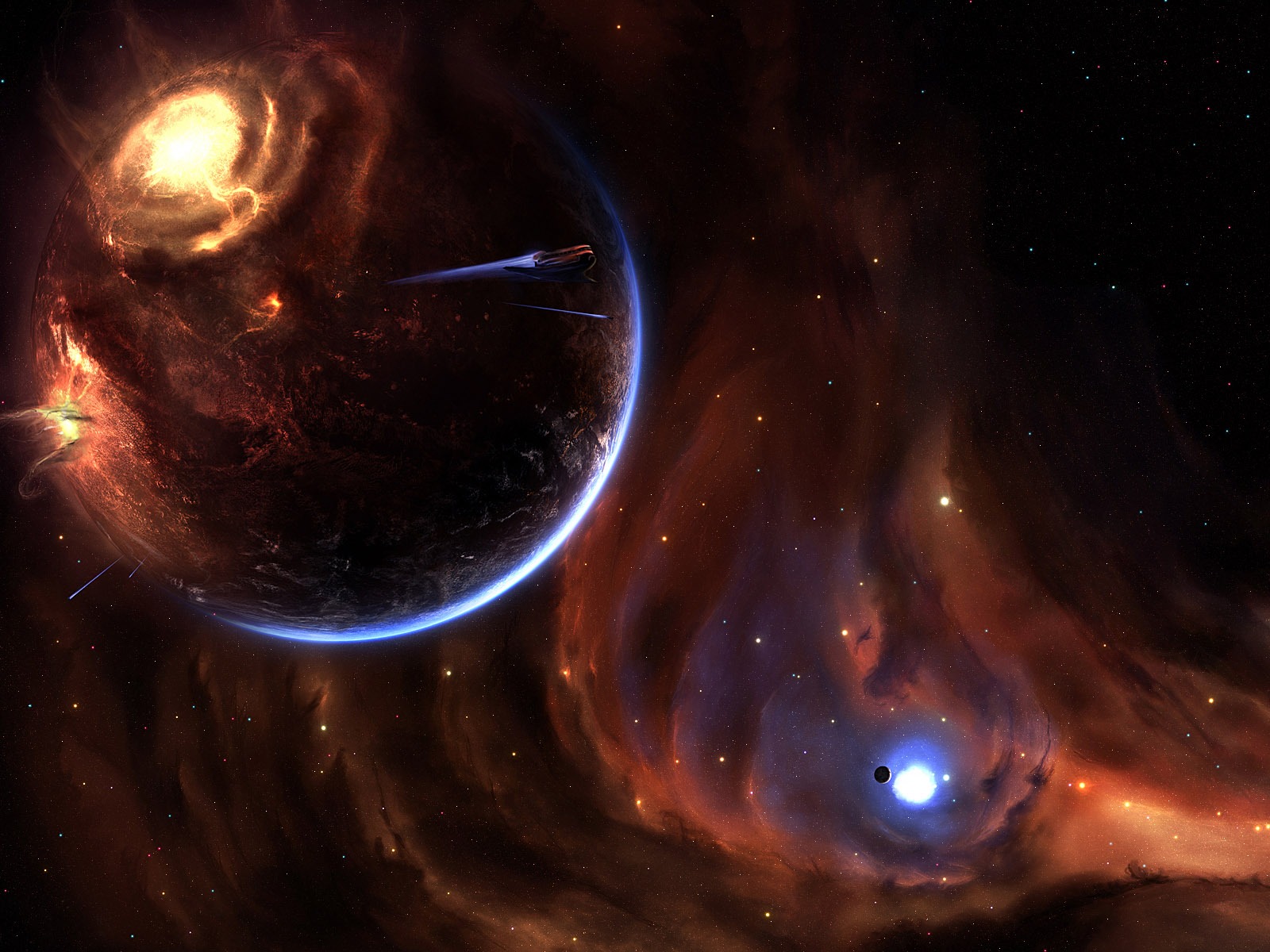 寬屏星空地球 壁紙(一) #2 - 1600x1200