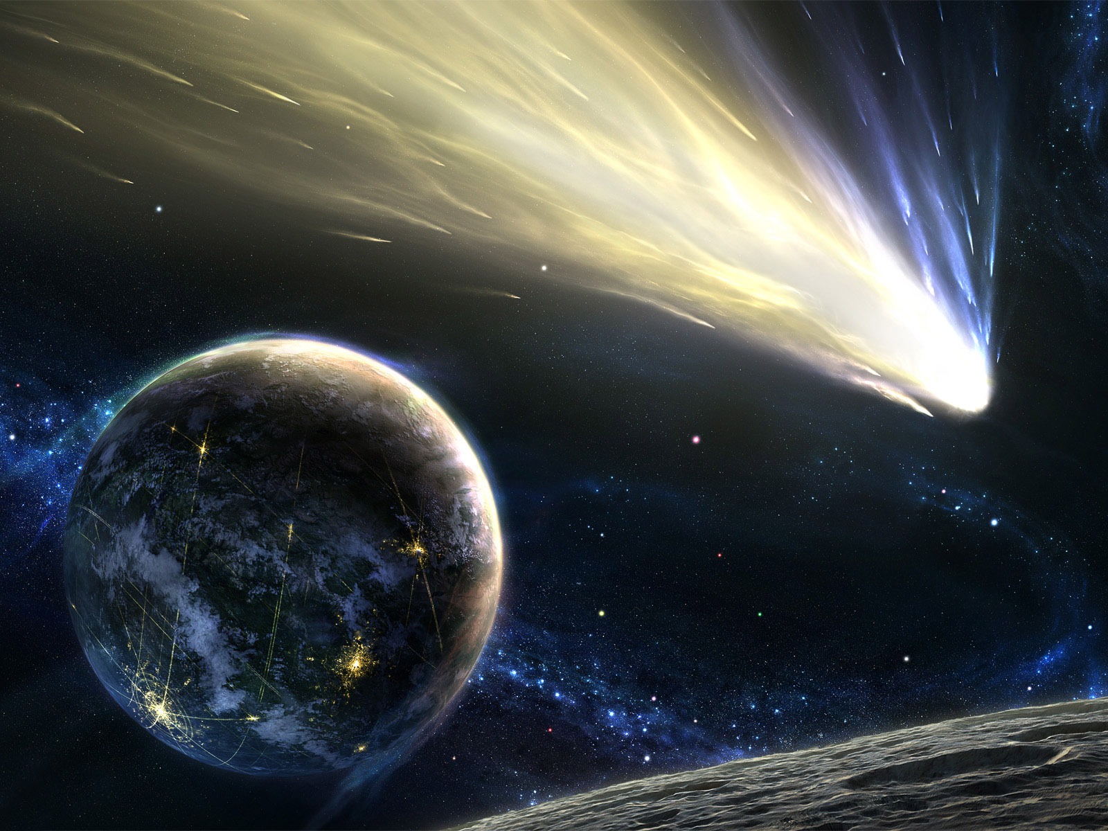 寬屏星空地球 壁紙(一) #4 - 1600x1200