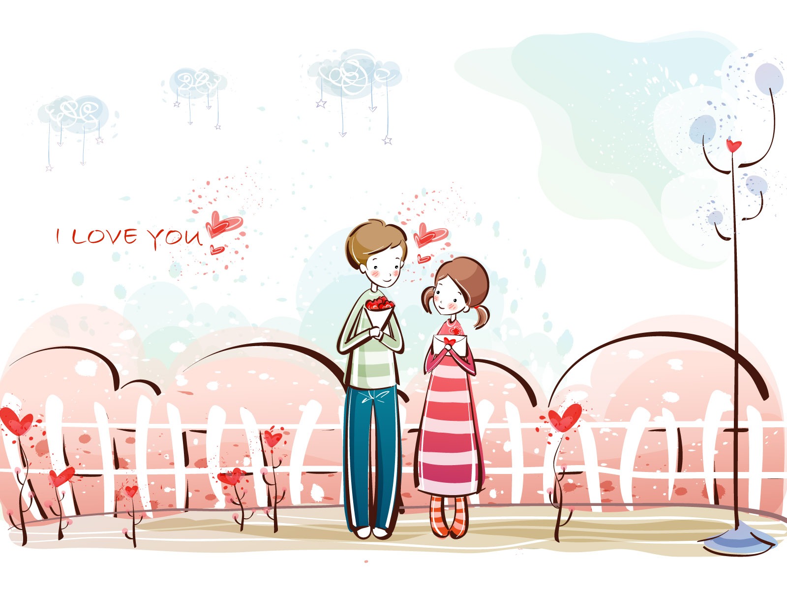 Cartoon Valentine's Day fonds d'écran (1) #14 - 1600x1200