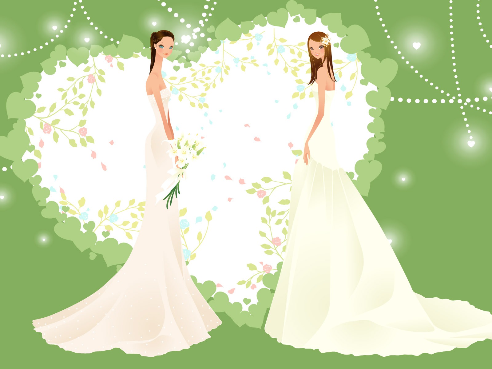 Vector Wallpaper Hochzeit Braut (1) #5 - 1600x1200