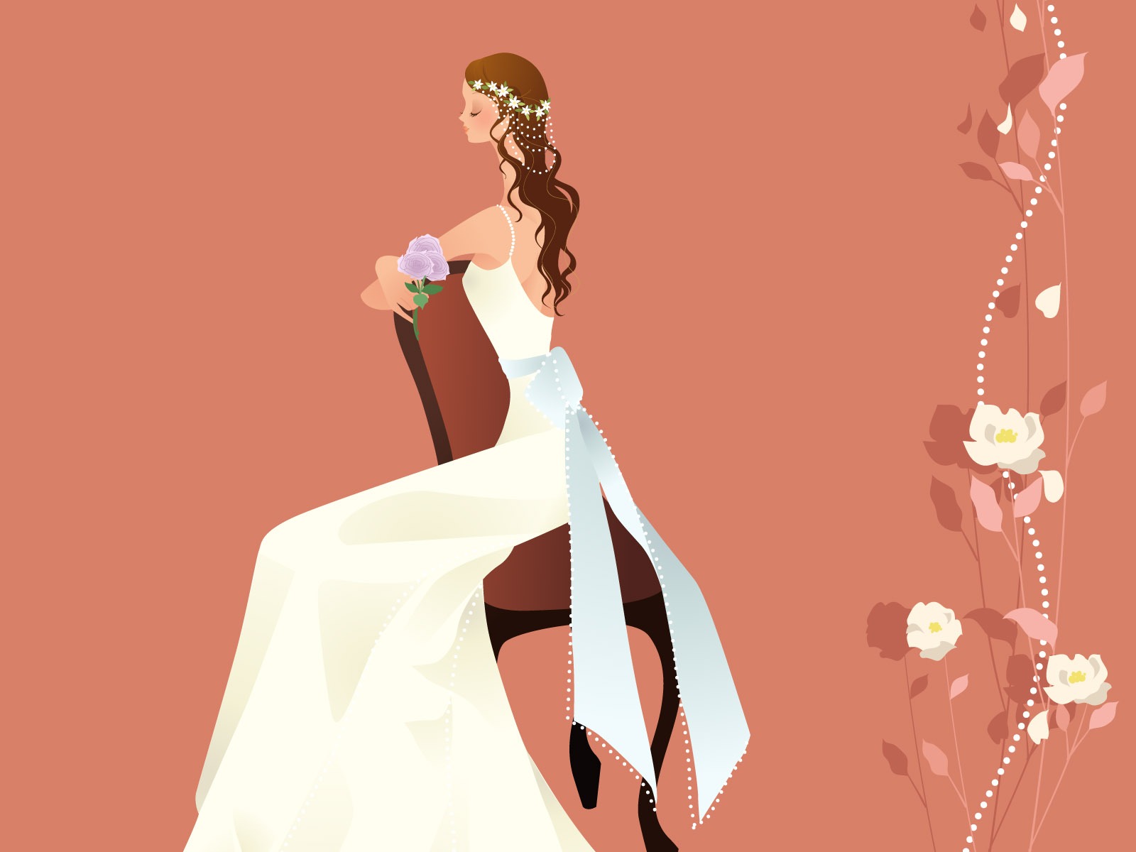 Vector Wallpaper Hochzeit Braut (1) #11 - 1600x1200