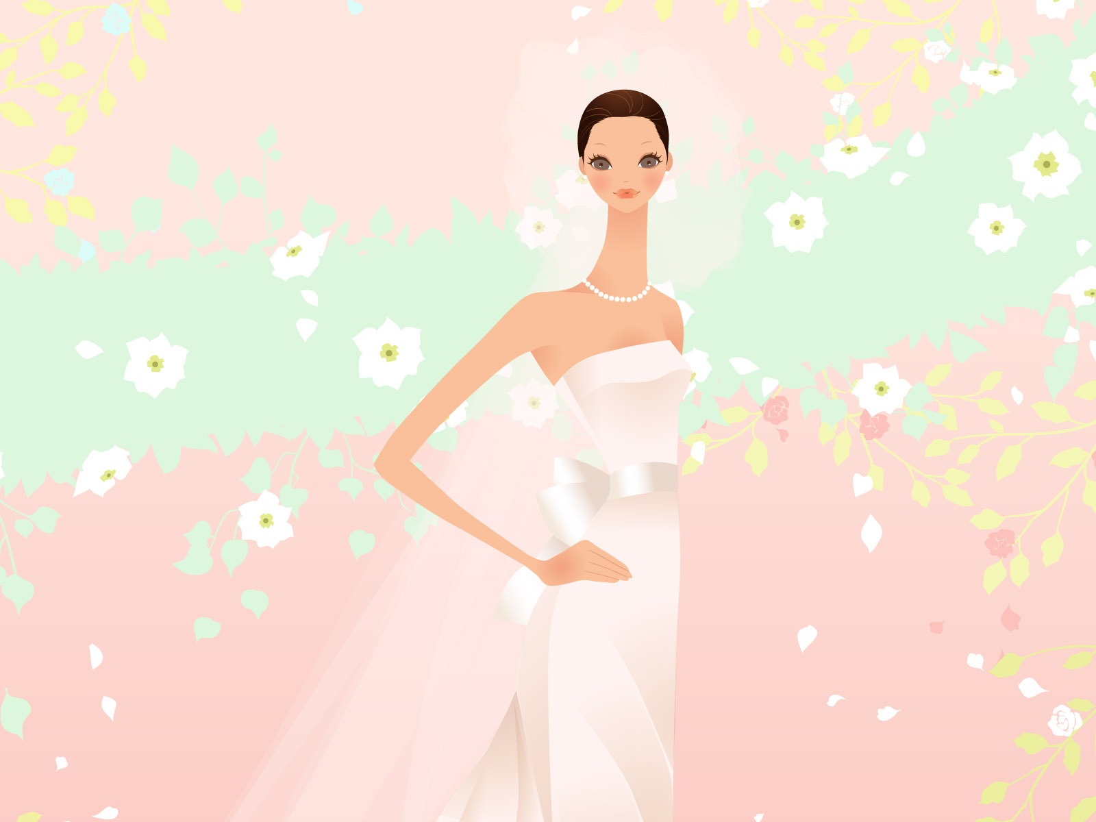 Vector wallpaper wedding bride (1) #12 - 1600x1200