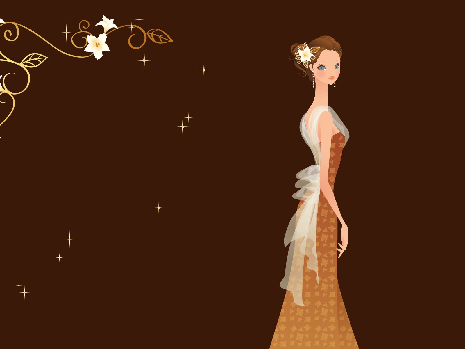 Vector wallpaper wedding bride (1) #19 - 1600x1200