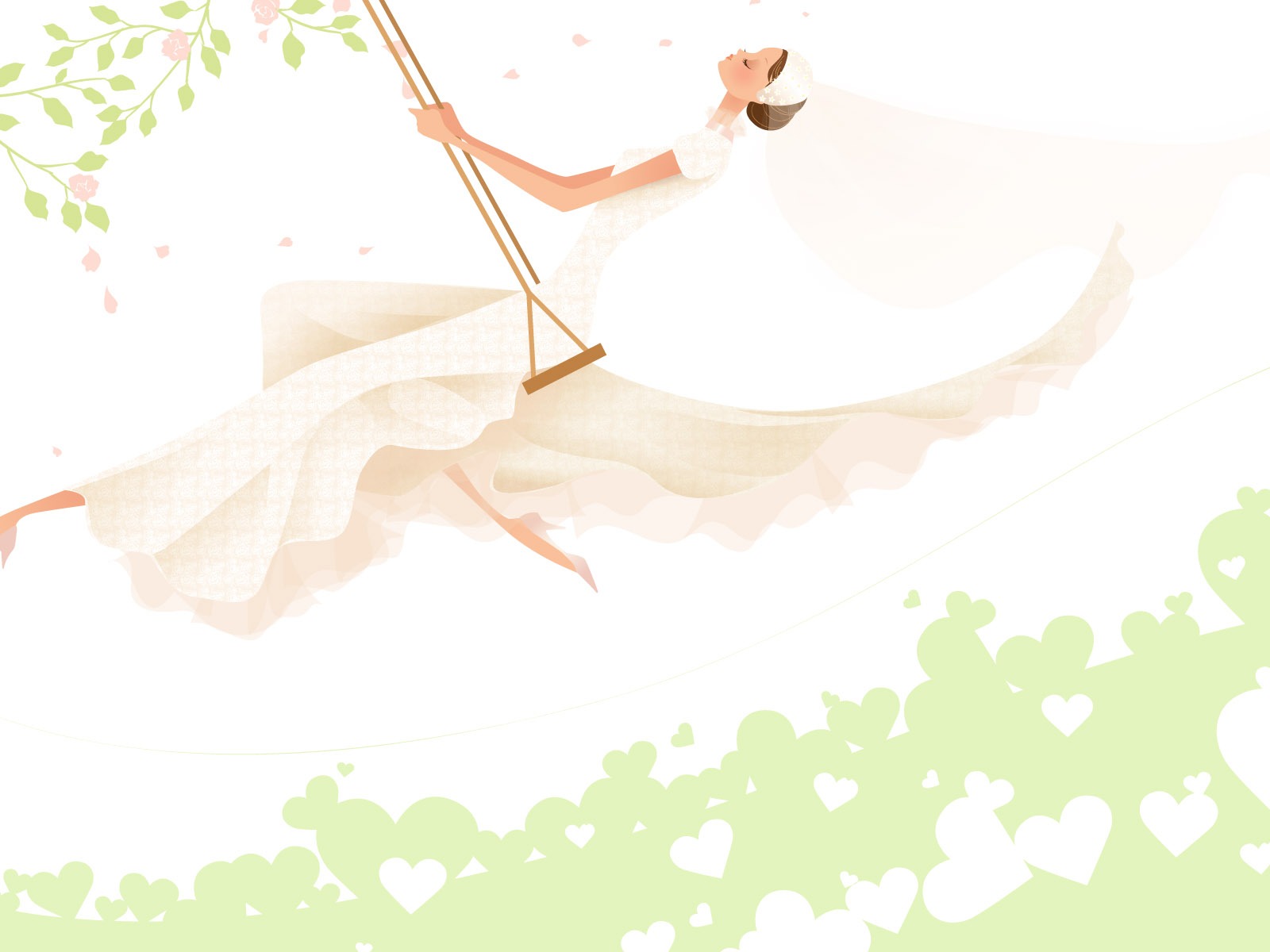 Vector wallpaper wedding bride (2) #18 - 1600x1200