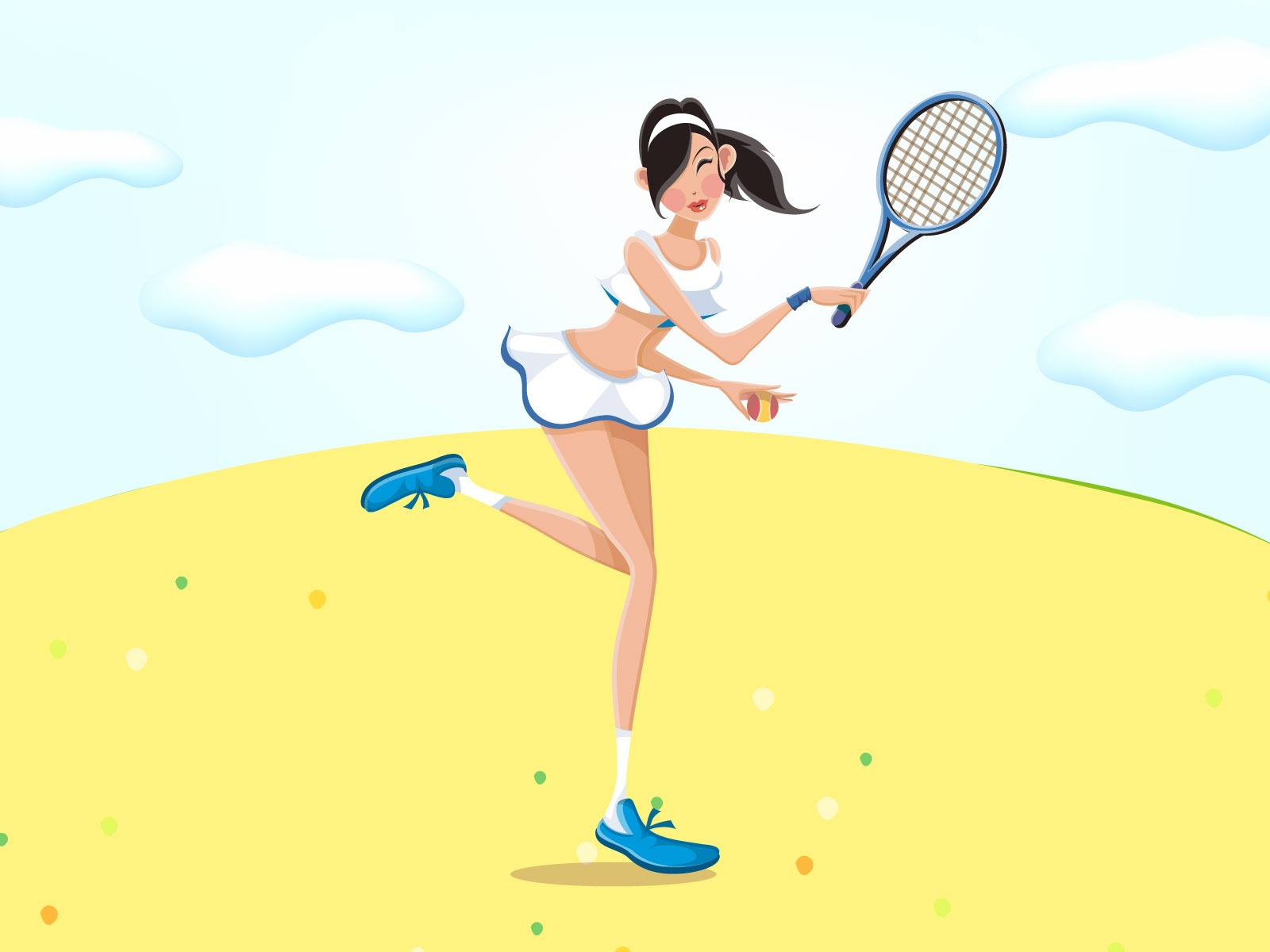 矢量女性休閒運動 #3 - 1600x1200