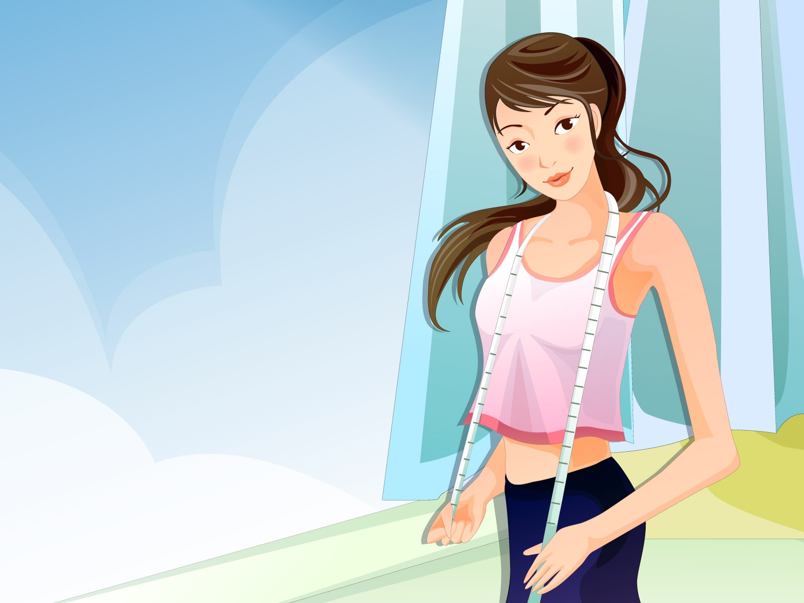 矢量女性休閒運動 #20 - 1600x1200