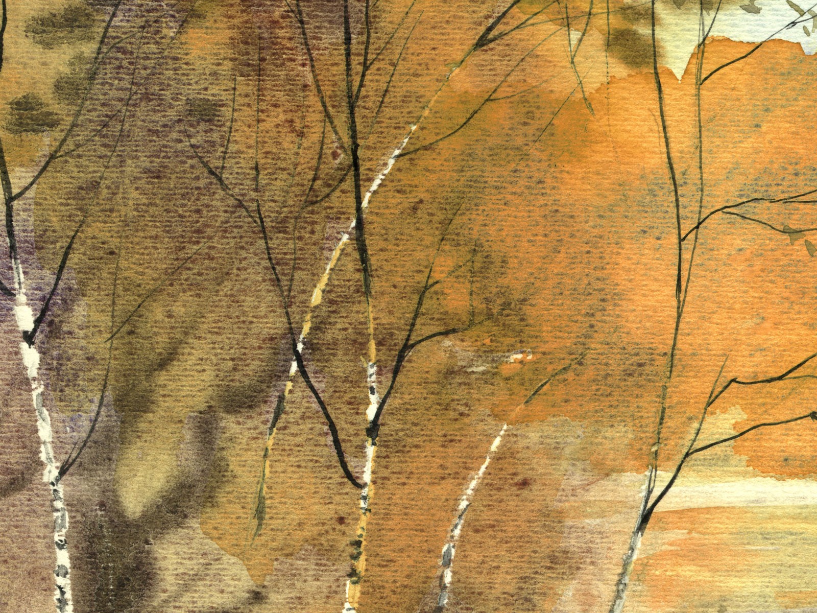 Fond d'écran paysage aquarelle peinte à la main (1) #10 - 1600x1200