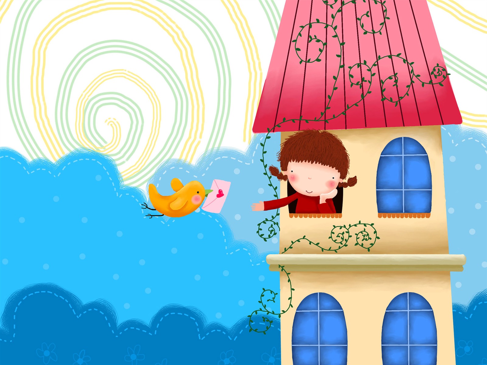 Large cartoon wallpaper (2) #6 - 1600x1200