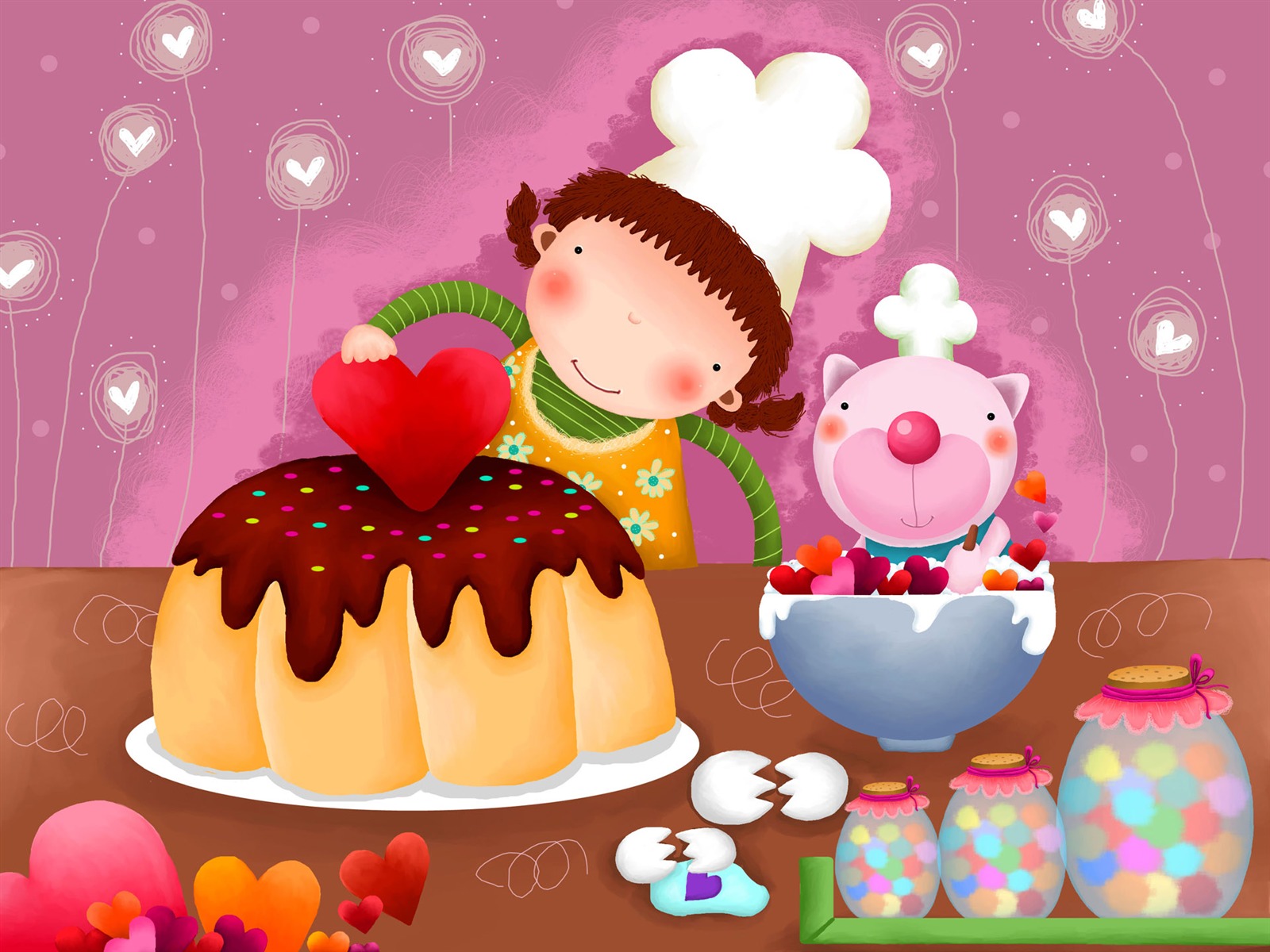 Large cartoon wallpaper (2) #10 - 1600x1200