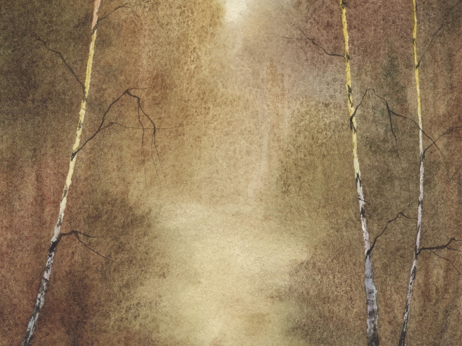 Aquarell-Landschaft handgemalten Tapeten (2) #8 - 1600x1200
