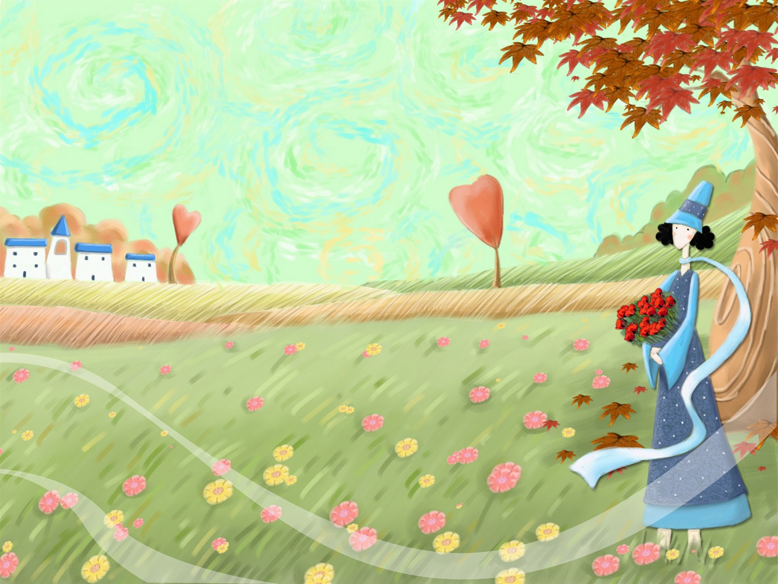 Large cartoon wallpaper (4) #8 - 1600x1200