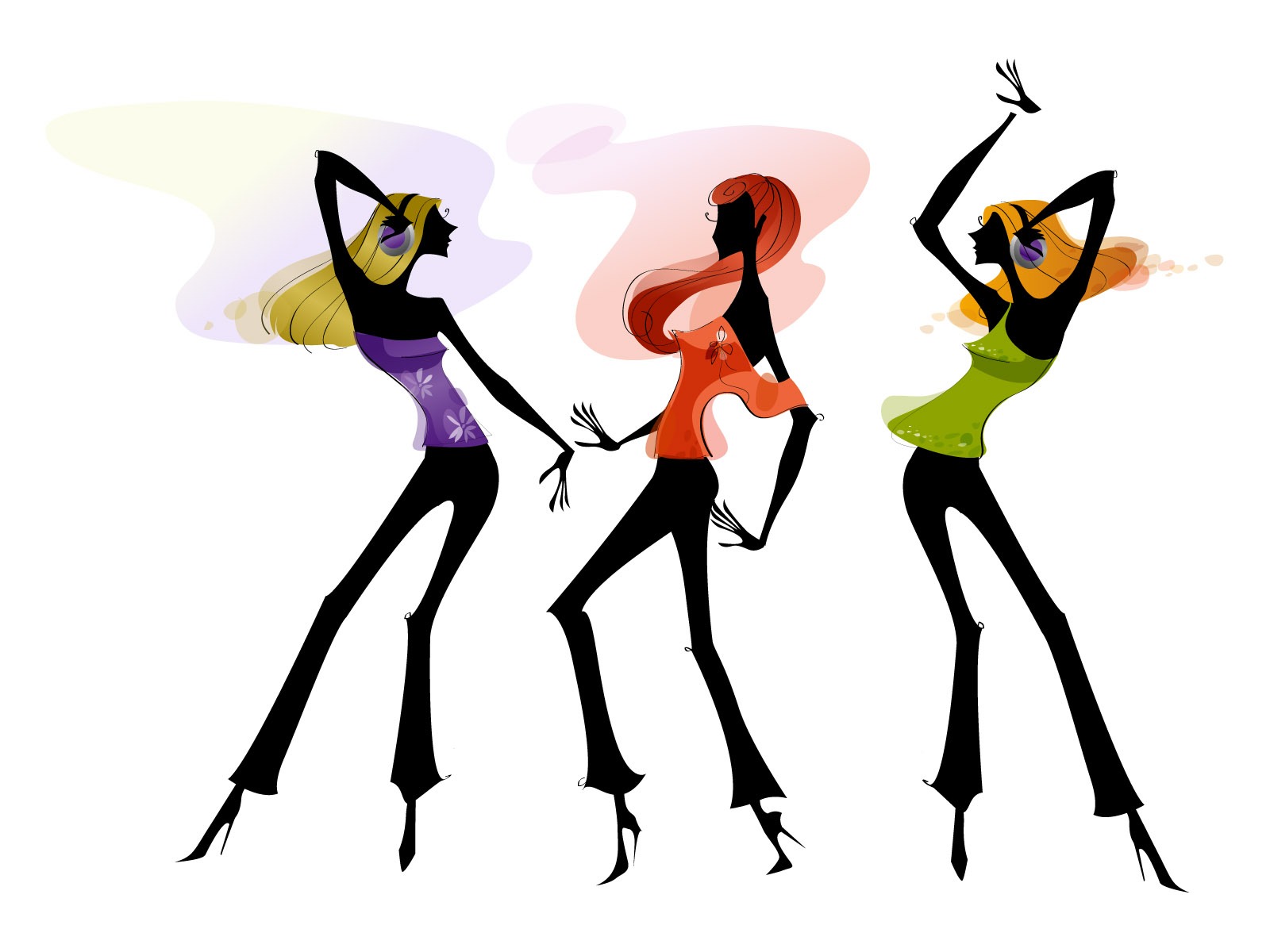 Vector Fashion Girls Wallpaper (7) #7 - 1600x1200