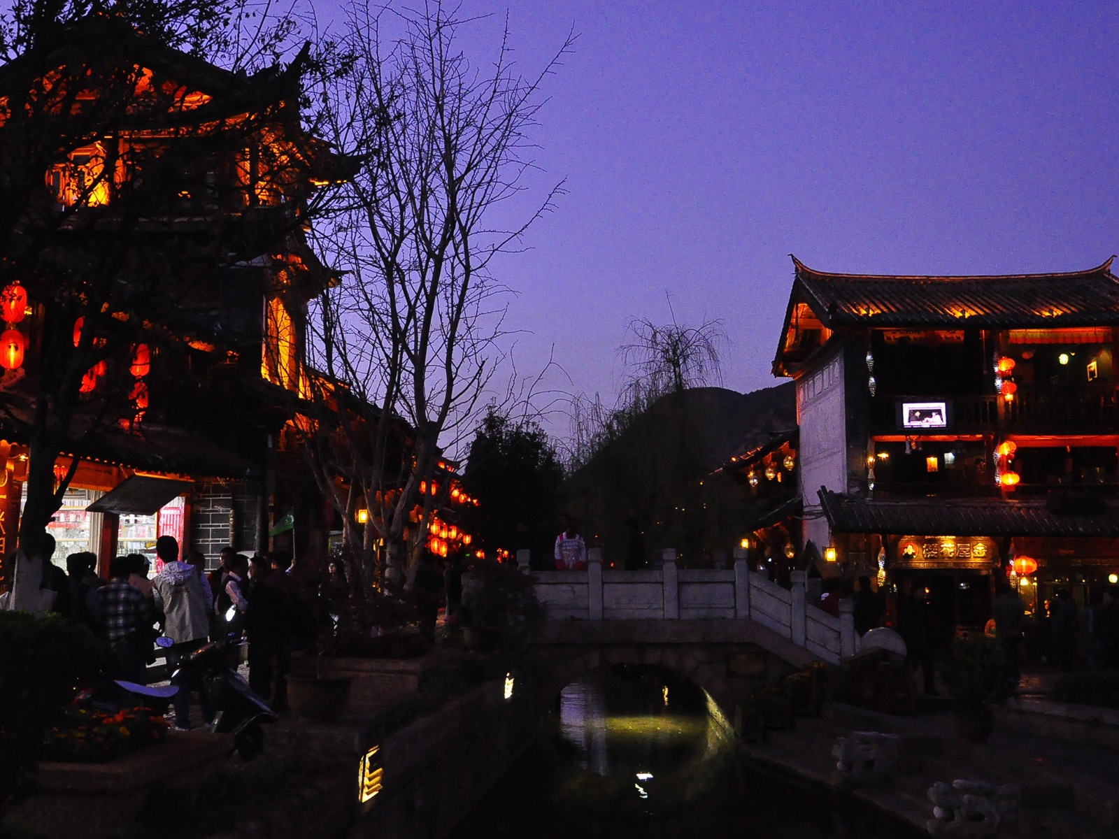Starobylé město Lijiang Night (Staré Hong OK práce) #18 - 1600x1200