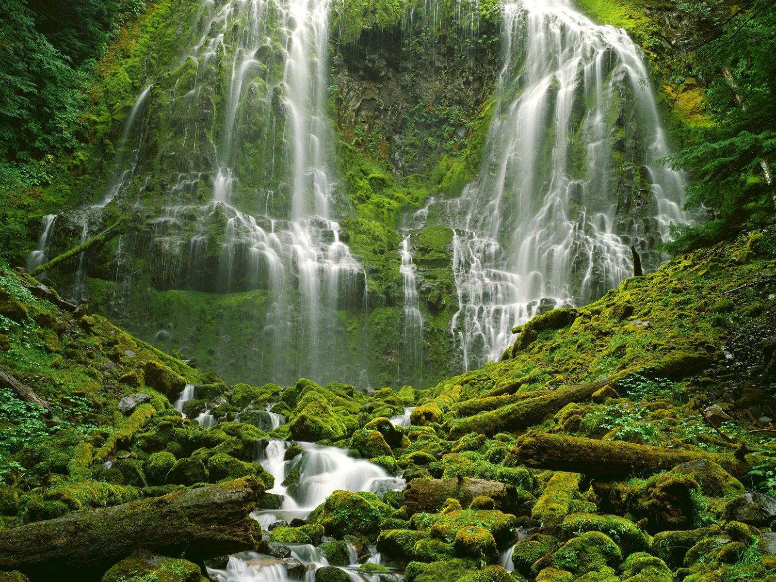 Waterfall streams wallpaper (7) #2 - 1600x1200