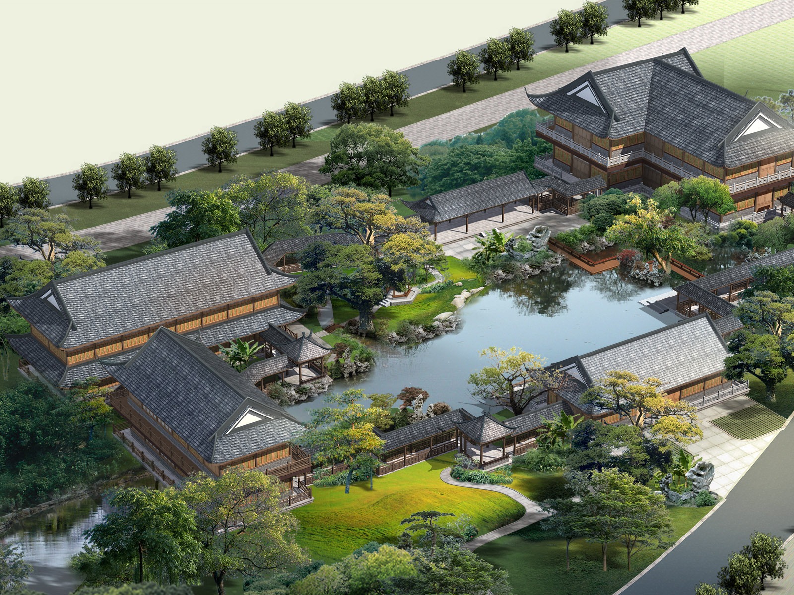 建築園林效果 高清壁紙(二) #19 - 1600x1200