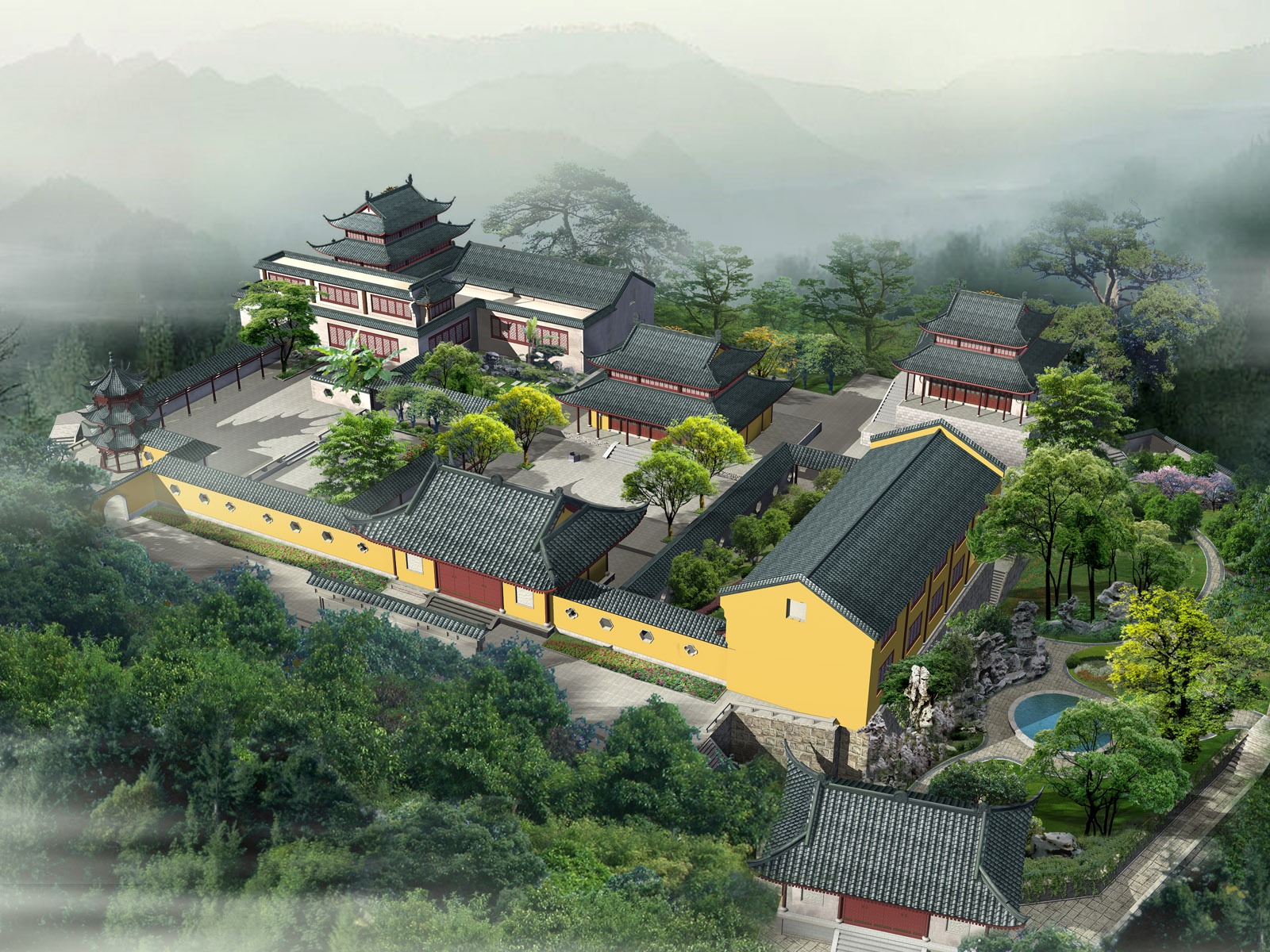 建築園林效果 高清壁紙(二) #20 - 1600x1200