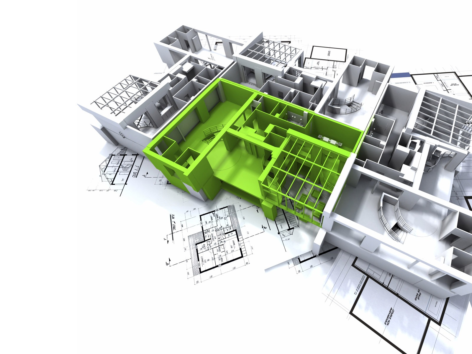 Fond d'écran 3D de conception architecturale (2) #4 - 1600x1200