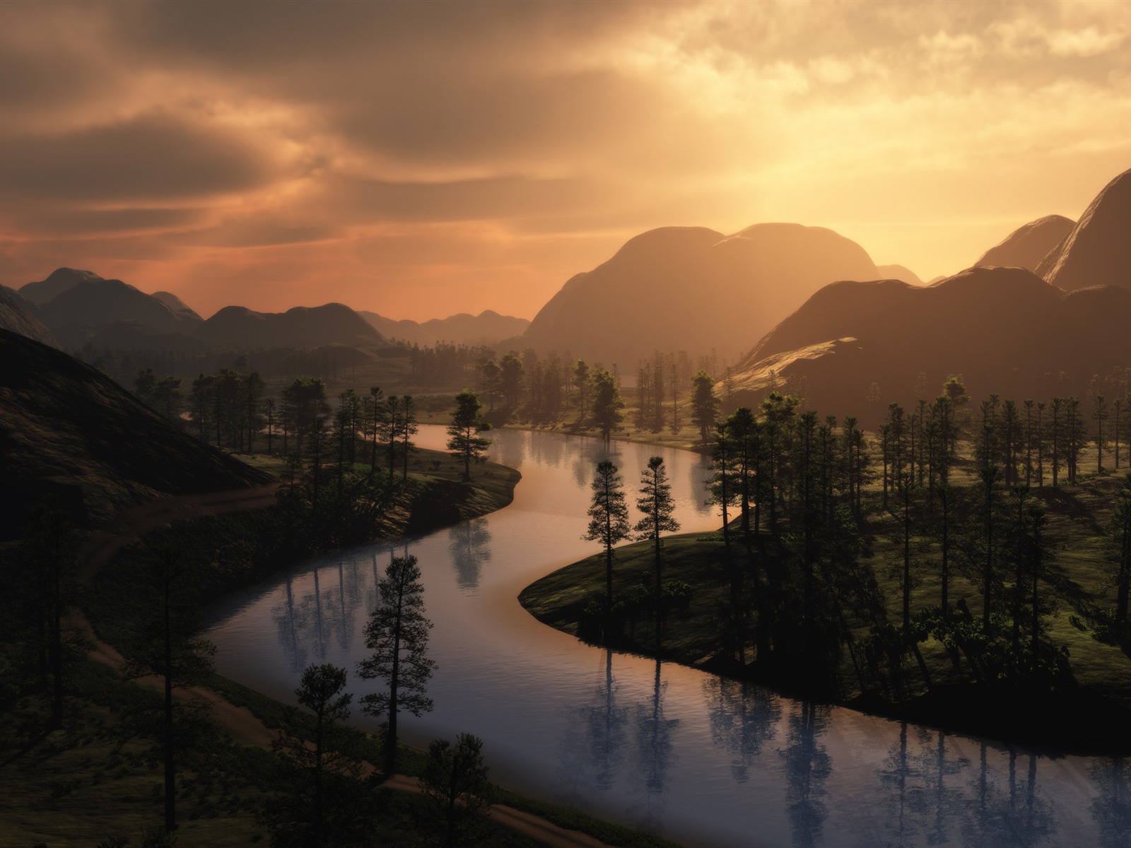 Large picturesque landscape wallpaper (1) #3 - 1600x1200