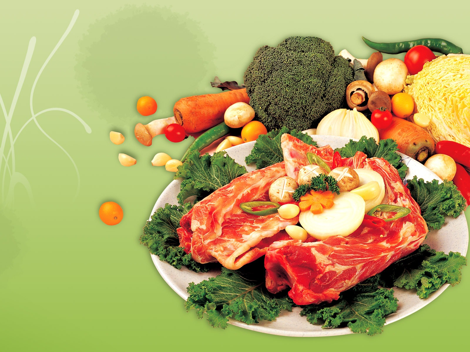 Gourmet večeře tapety (12) #11 - 1600x1200