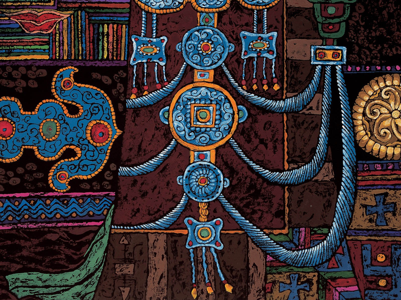 藏族祥巴版画 壁纸(一)12 - 1600x1200