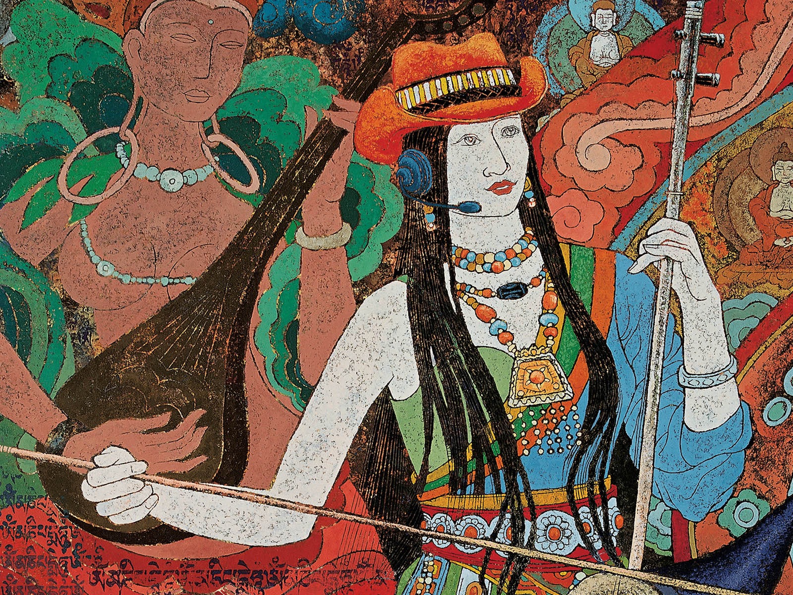 藏族祥巴版画 壁纸(二)14 - 1600x1200