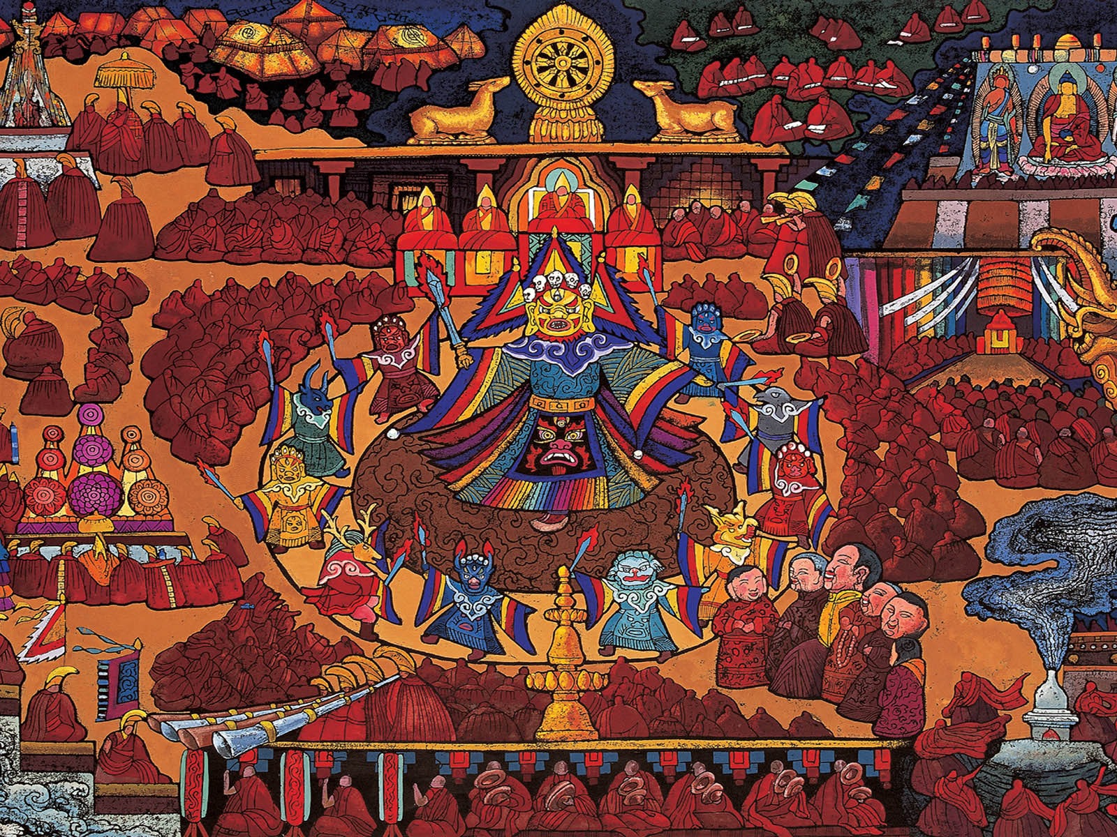 藏族祥巴版画 壁纸(二)19 - 1600x1200