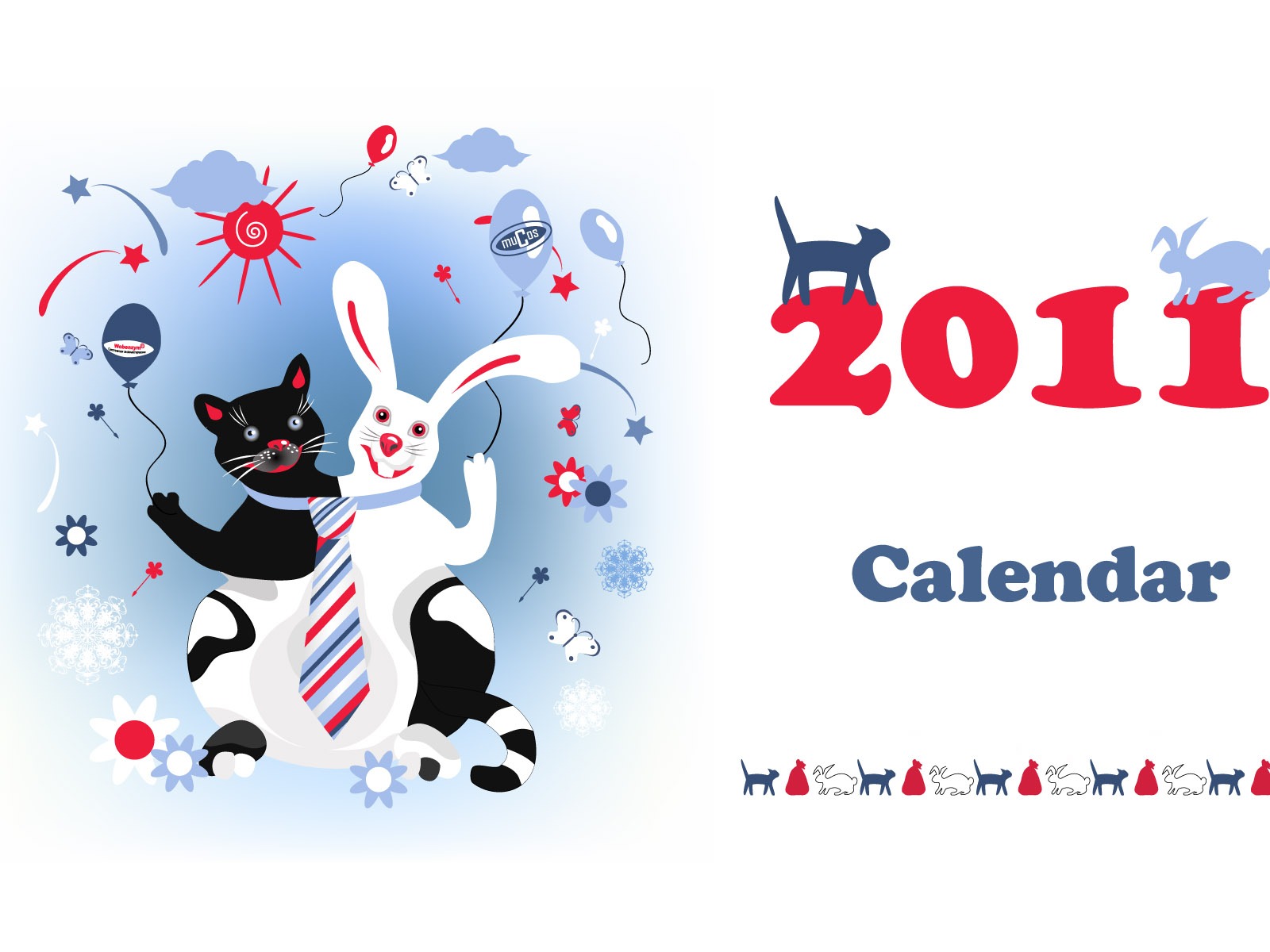 Year of the Rabbit 2011 calendar wallpaper (2) #1 - 1600x1200