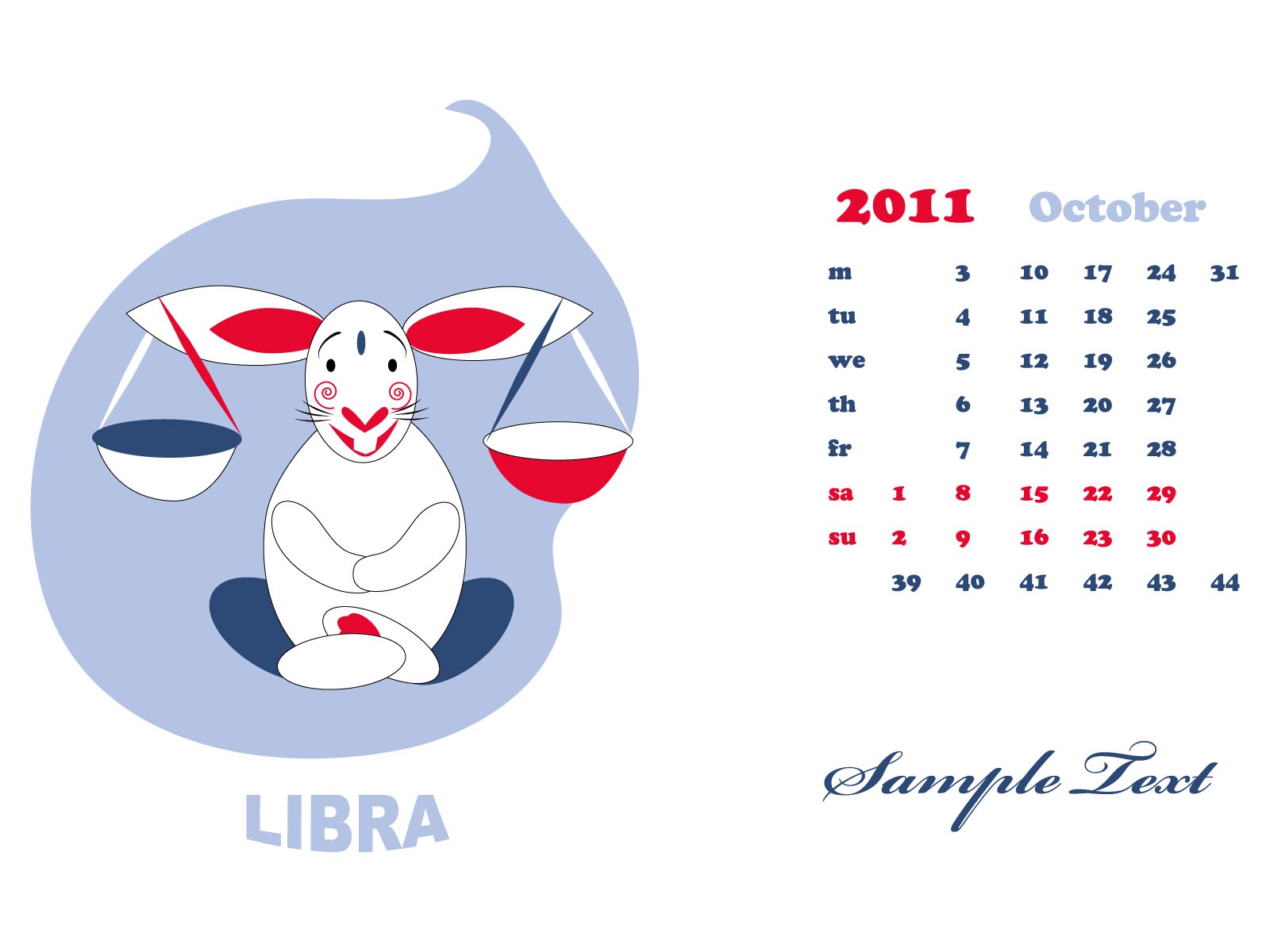 Année du papier peint Rabbit calendrier 2011 (2) #3 - 1600x1200