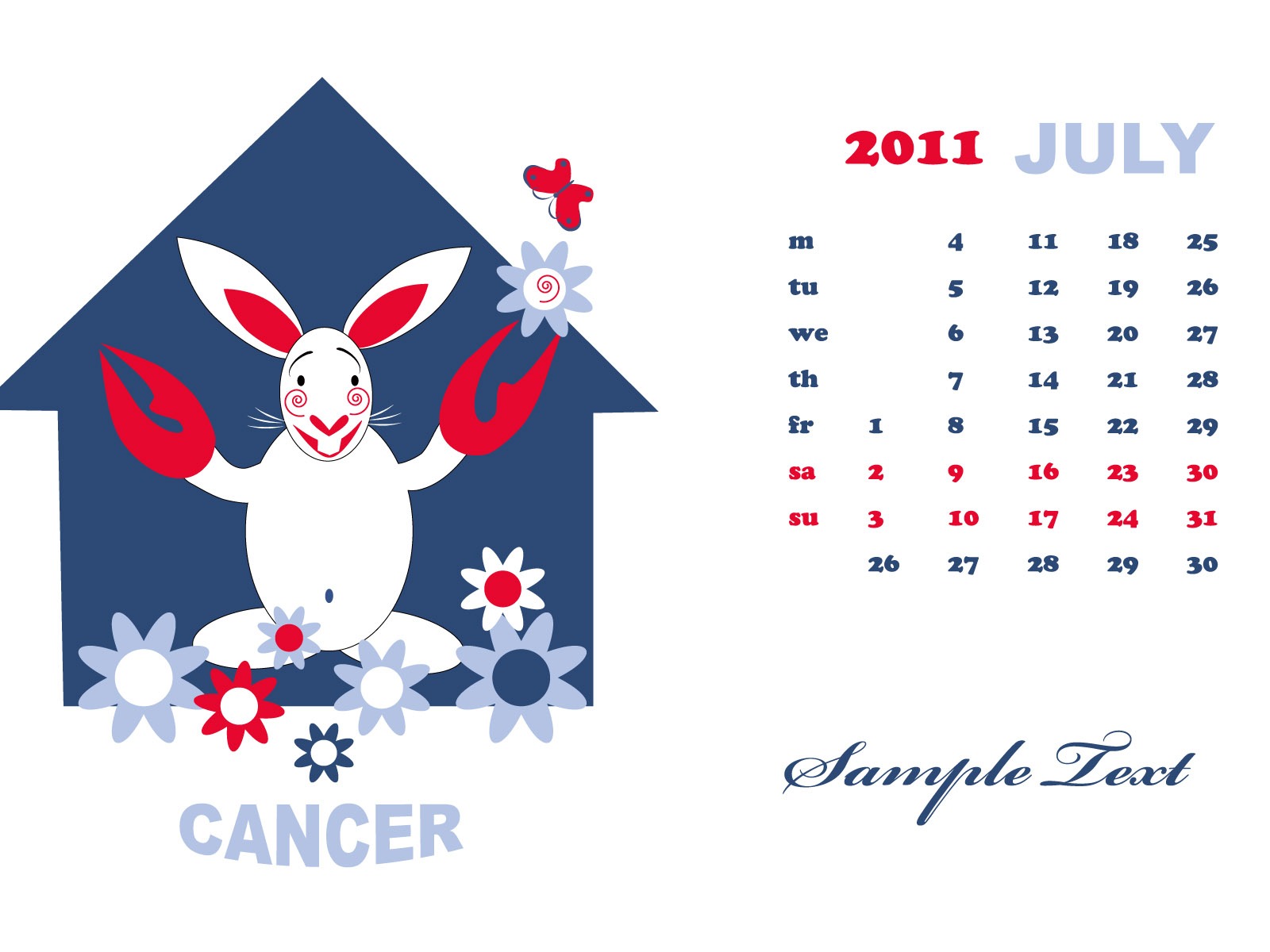 Jahr des Hasen Kalender 2011 Wallpaper (2) #6 - 1600x1200