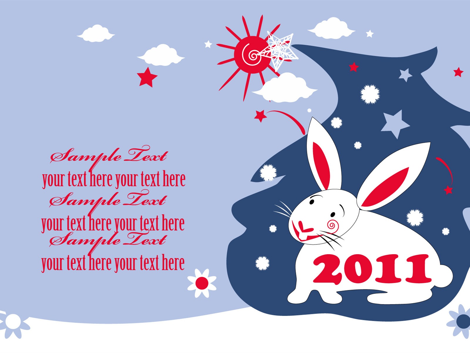 Jahr des Hasen Kalender 2011 Wallpaper (2) #13 - 1600x1200