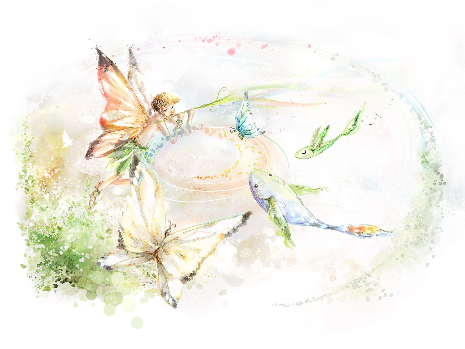 手繪夢幻風光 壁紙(九) #19 - 1600x1200