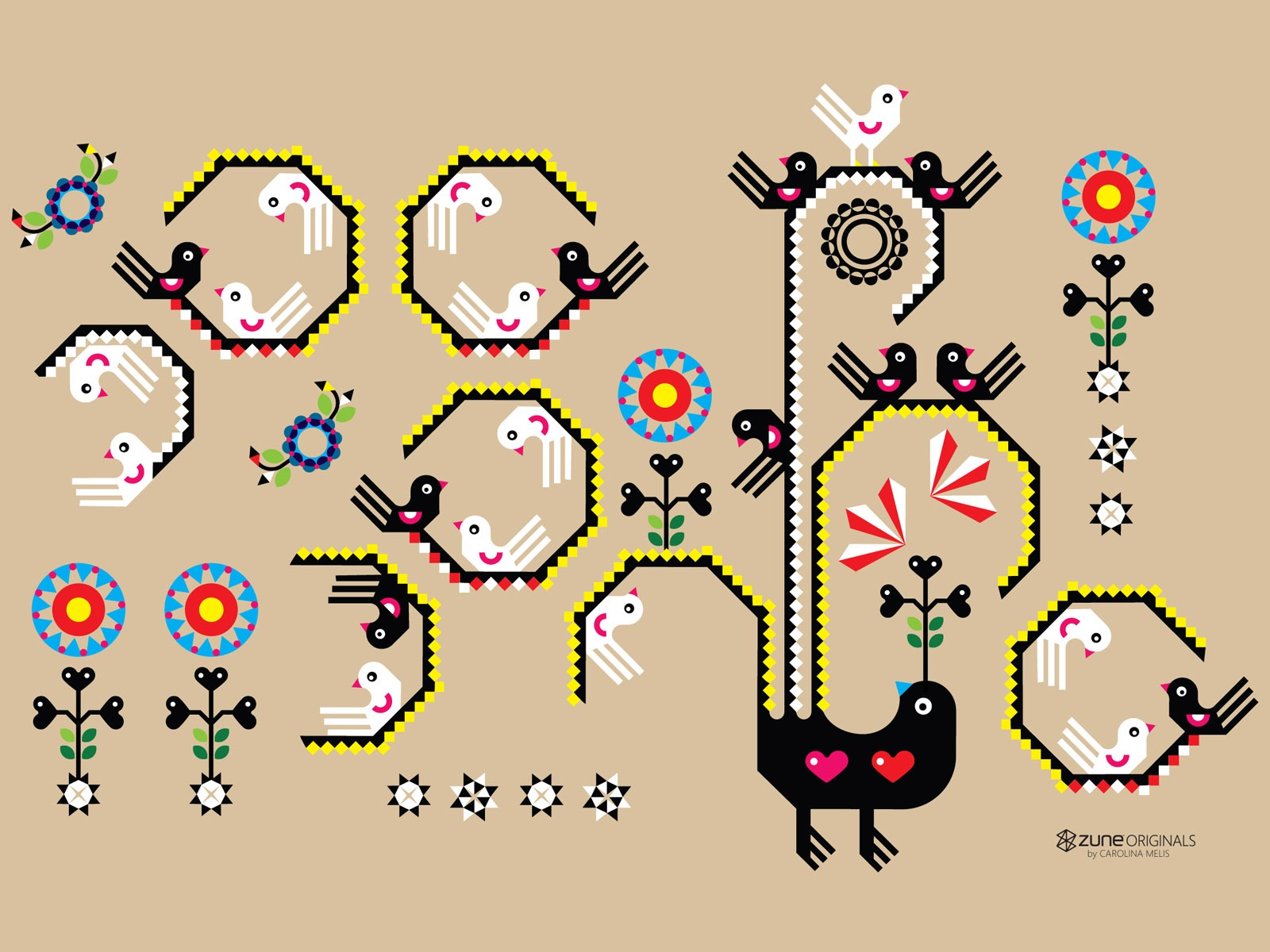 ZUNE 卡通壁紙 #19 - 1600x1200