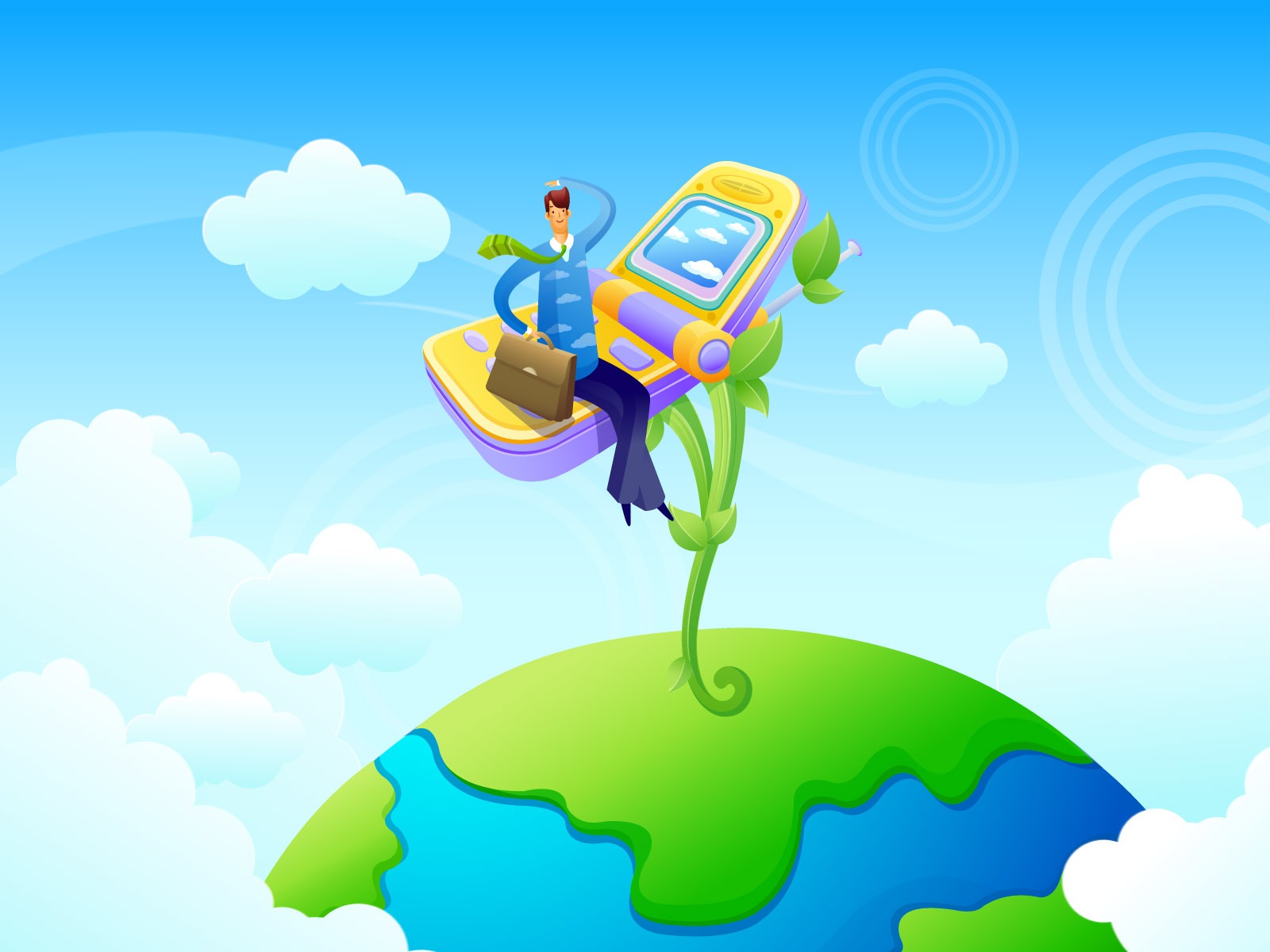 Vector cartoon wallpaper business meaning (1) #16 - 1600x1200
