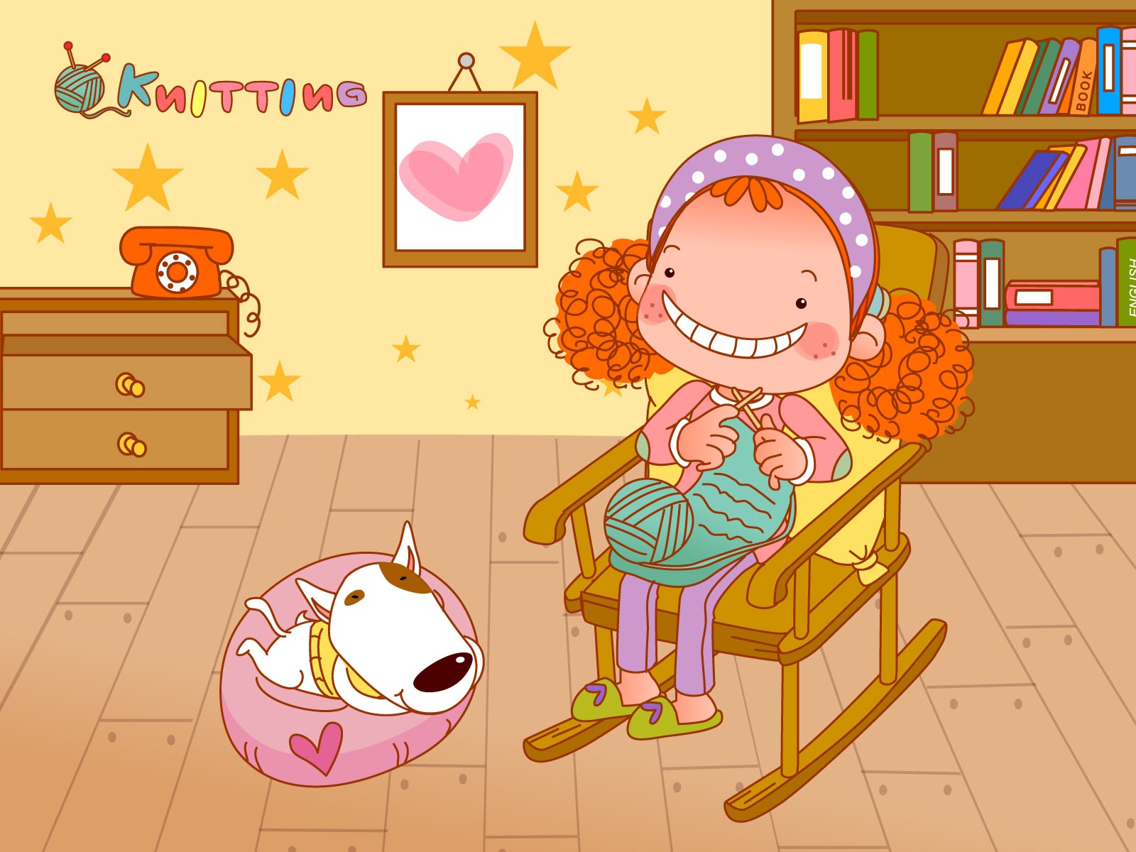 Vector dívka a pes tapety na plochu #21 - 1600x1200