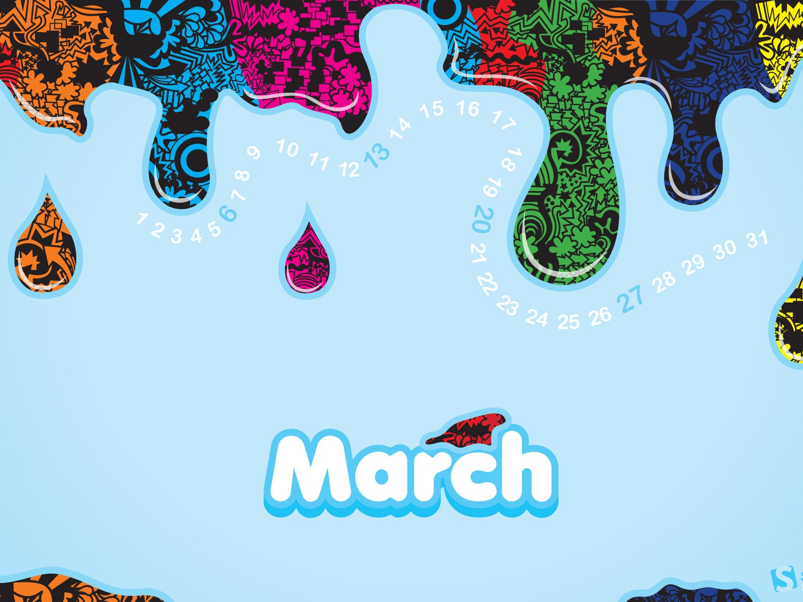 März 2011 Kalender Wallpaper #7 - 1600x1200