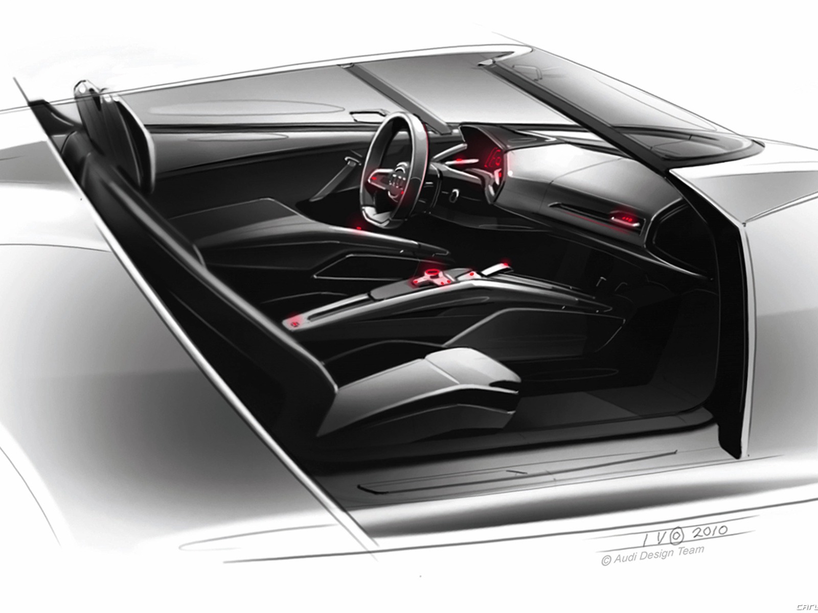 Concept Car Audi e-tron Spyder - 2010 HD wallpaper #35 - 1600x1200