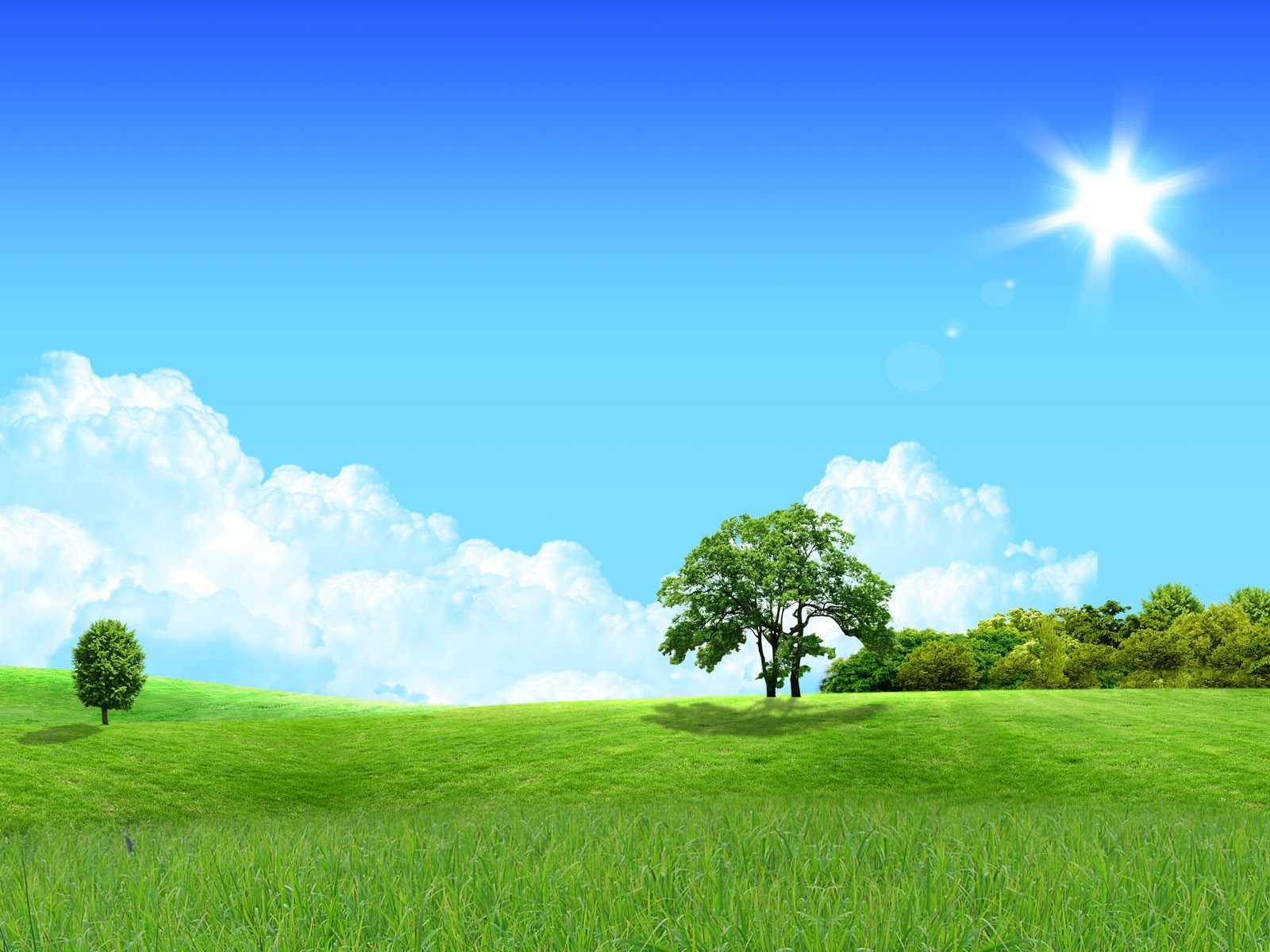 Photoshop sunny summer landscape wallpaper (1) #17 - 1600x1200