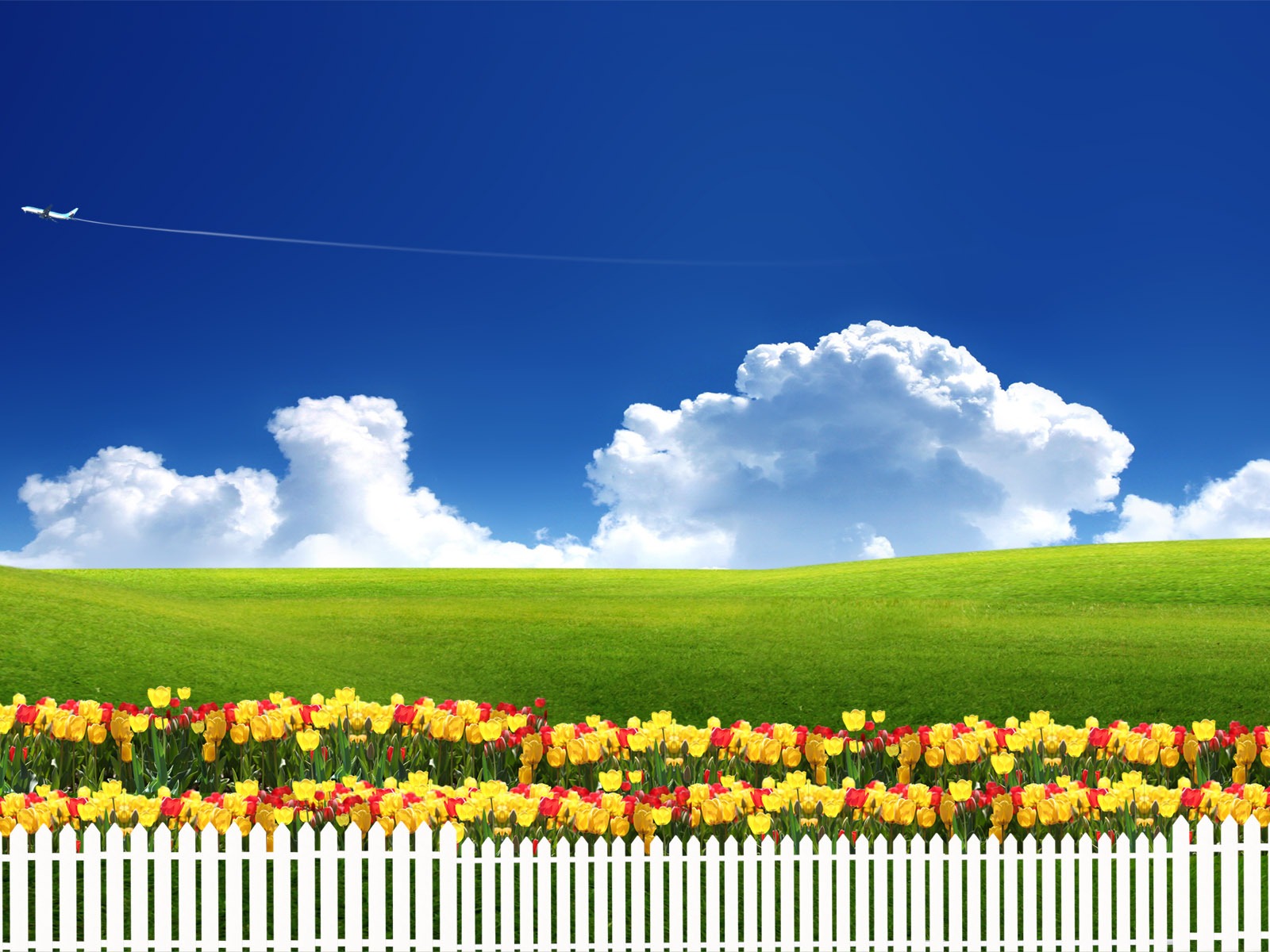 Photoshop sonnigen Sommertag Landschaft Wallpaper (1) #18 - 1600x1200