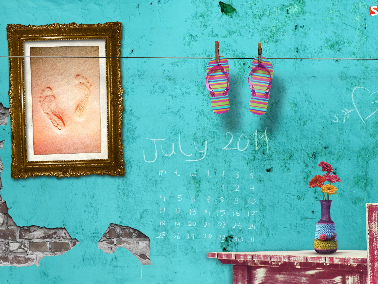 Juli 2011 Kalender Wallpaper (2) #1 - 1600x1200