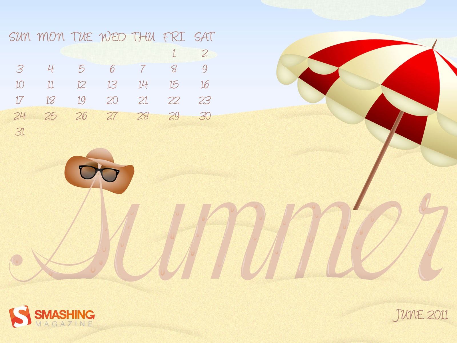 July 2011 Calendar Wallpaper (2) #5 - 1600x1200