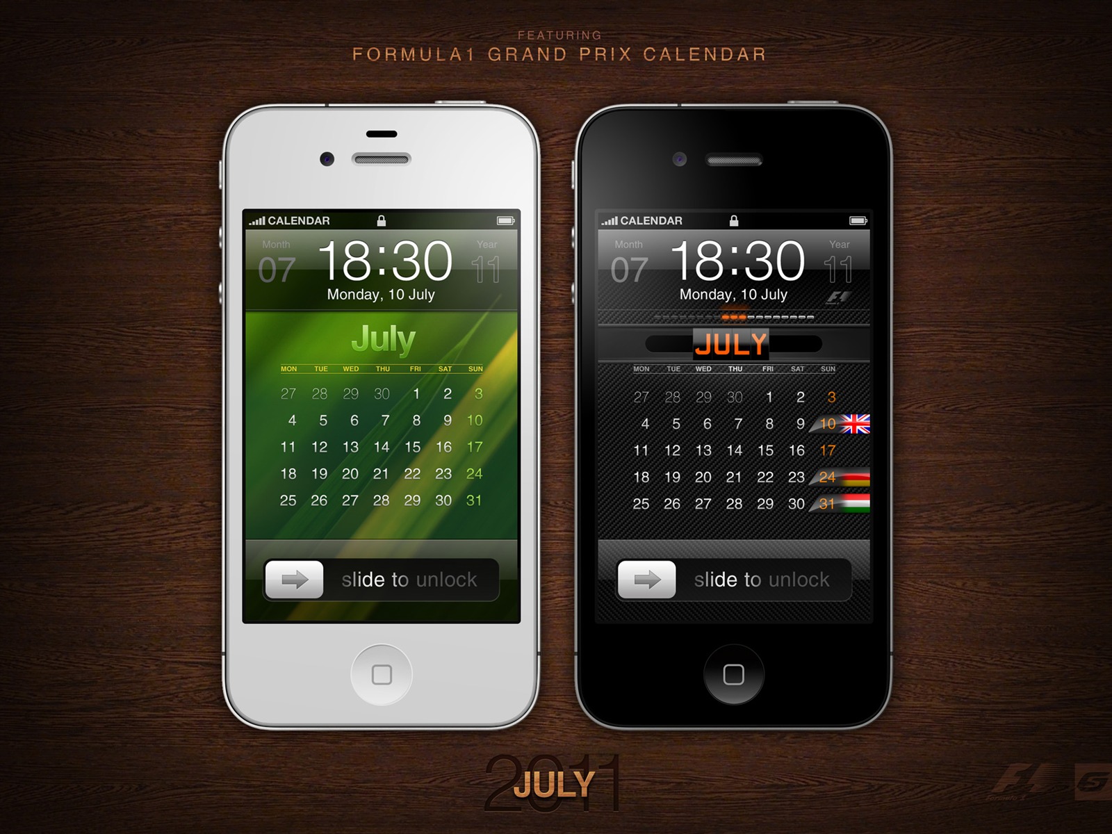 July 2011 Calendar Wallpaper (2) #16 - 1600x1200