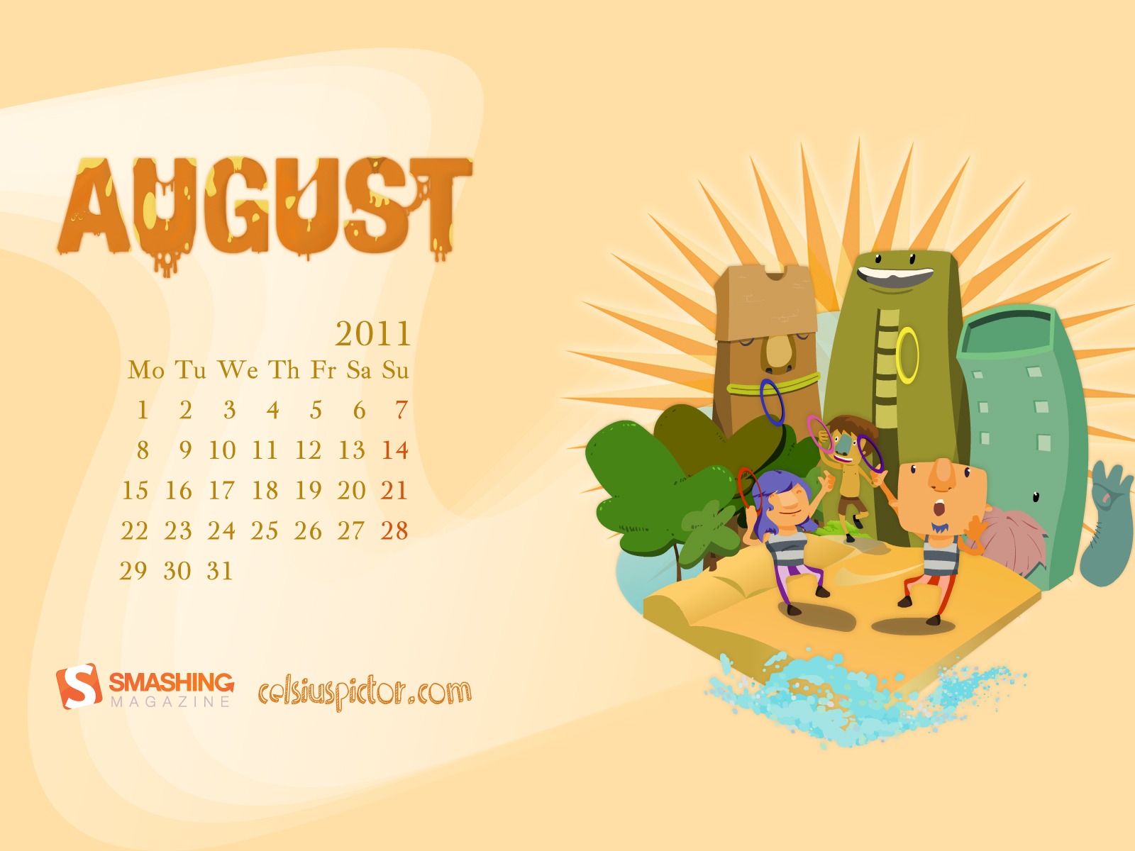 August 2011 calendar wallpaper (1) #19 - 1600x1200