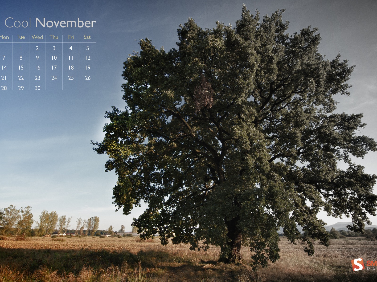Novembre 2011 Calendar Wallpaper (1) #10 - 1600x1200