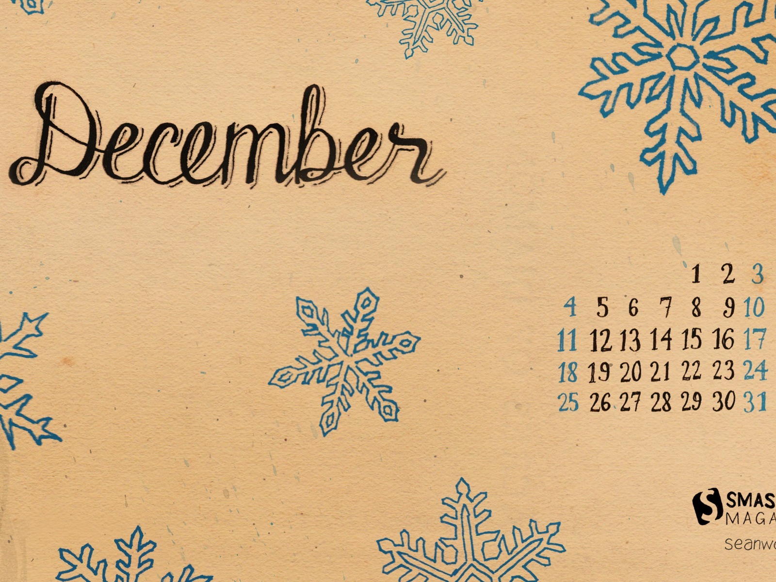 December 2011 Calendar wallpaper (1) #12 - 1600x1200